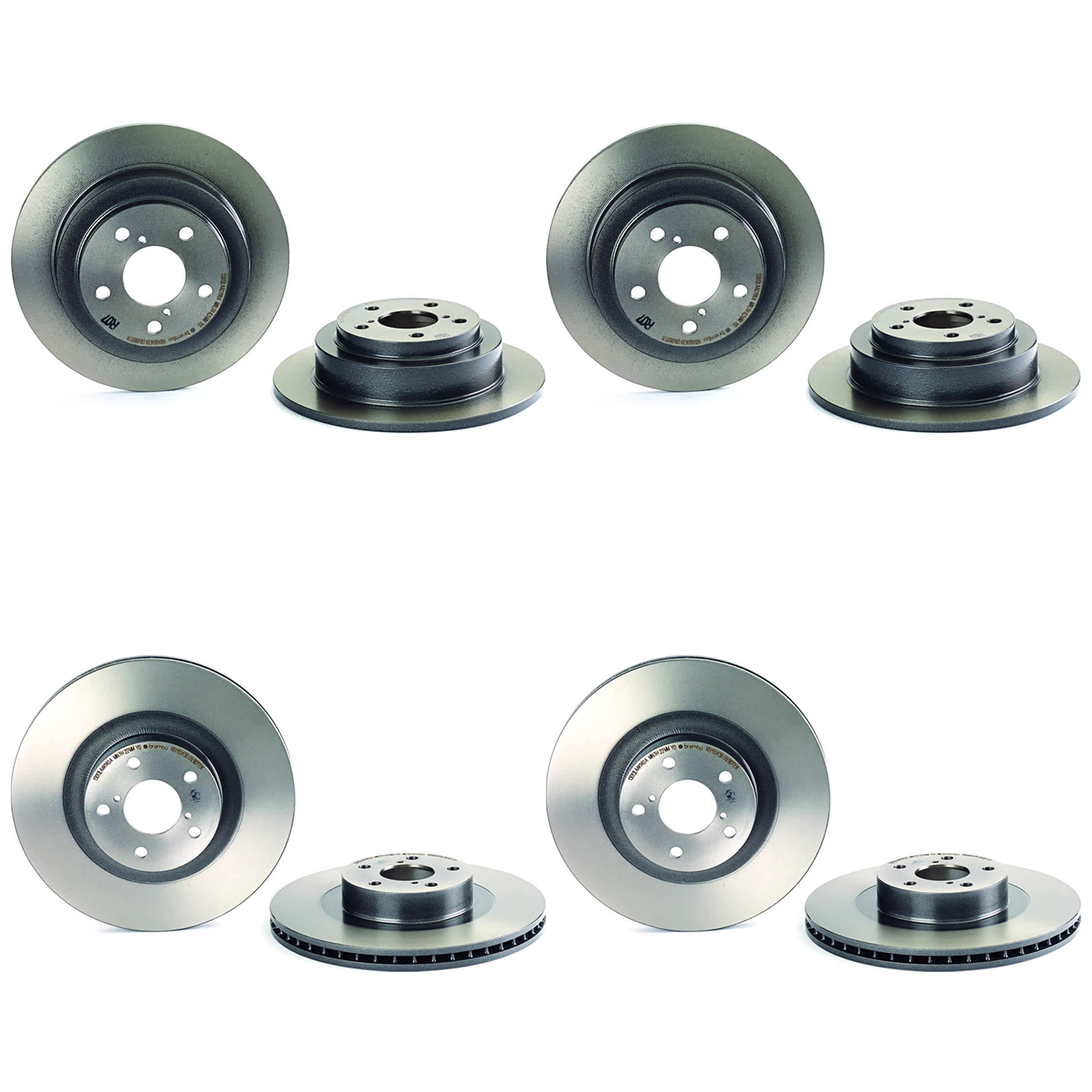 SET-BR09907711-B Front and Rear Brake Disc, Coated, Plain Surface, 5 Lugs, Front-293 mm/Rear-266 mm - Image 2