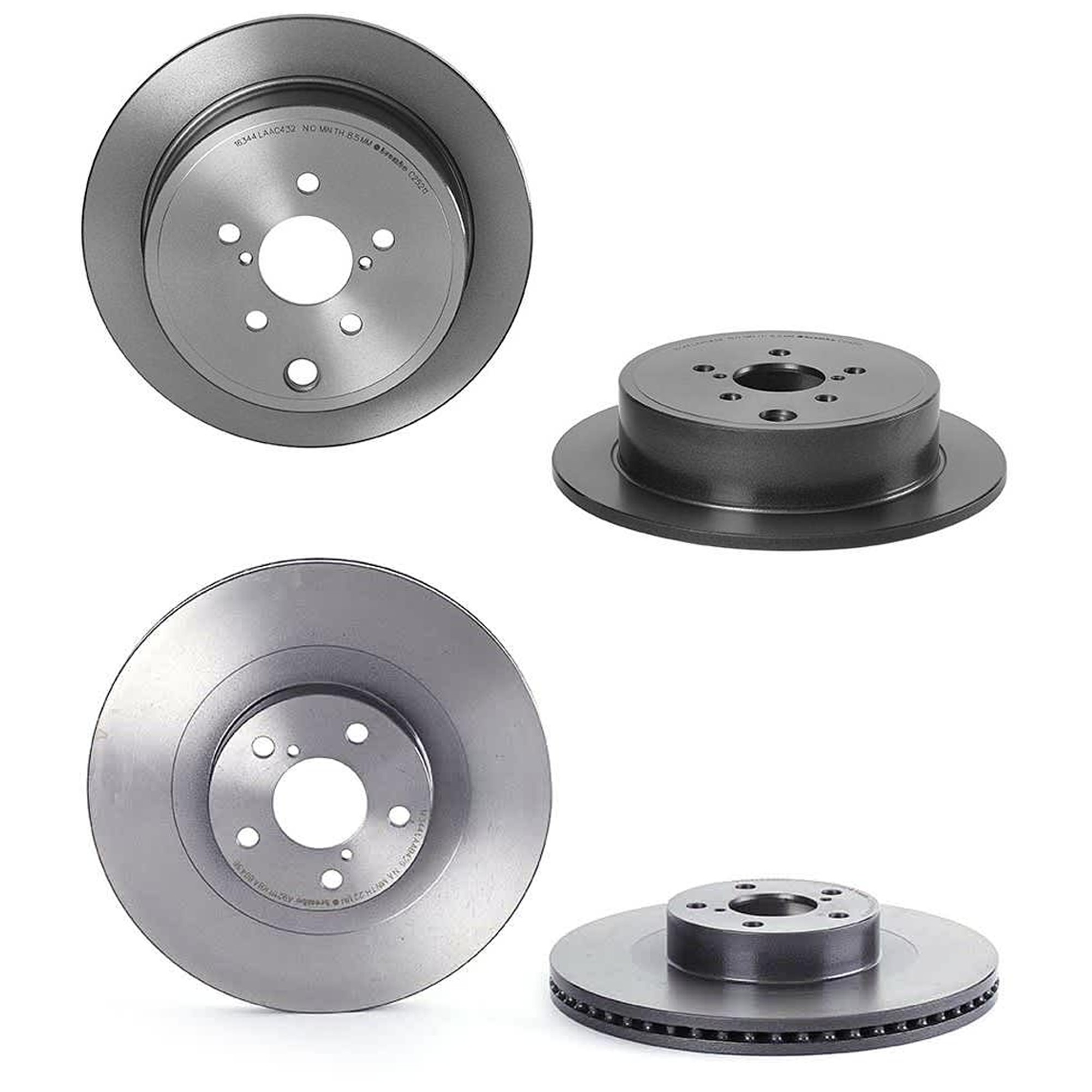 SET-BR09A92111-C Front and Rear Brake Disc, Coated, Plain Surface, 5 Lugs, Front-293 mm/Rear-286 mm