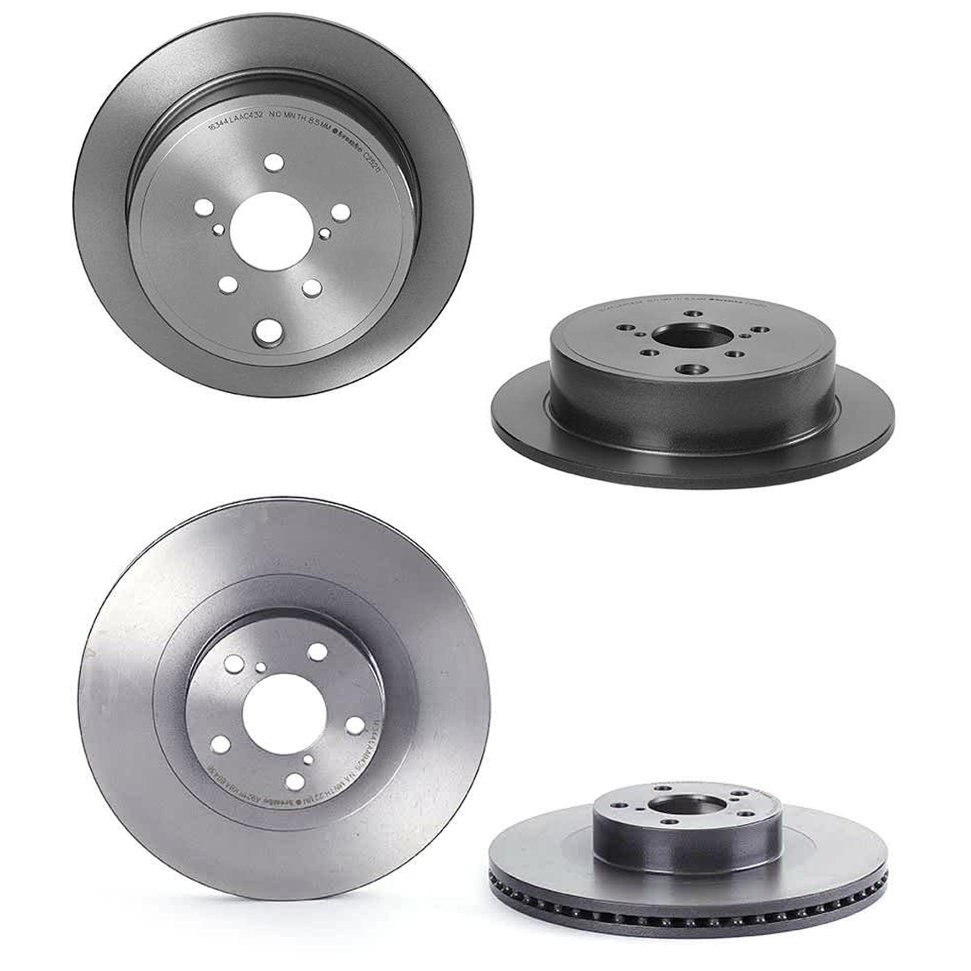 SET-BR09A92111-C Front and Rear Brake Disc, Coated, Plain Surface, 5 Lugs, Front-293 mm/Rear-286 mm - Image 2