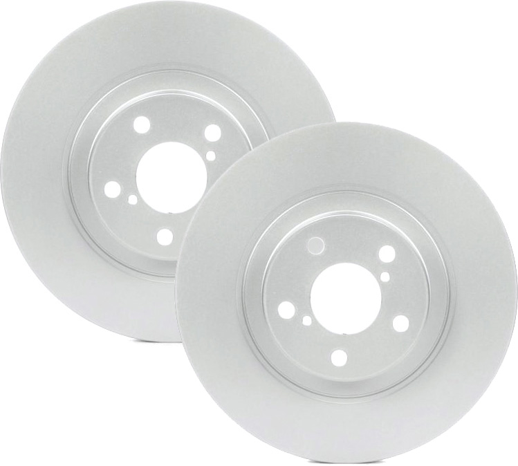 SET-BS48011475-2 Front Brake Disc, Geomet Coated, Plain Surface, Vented, 5 Lugs, 293.4 mm, QuietCast Series