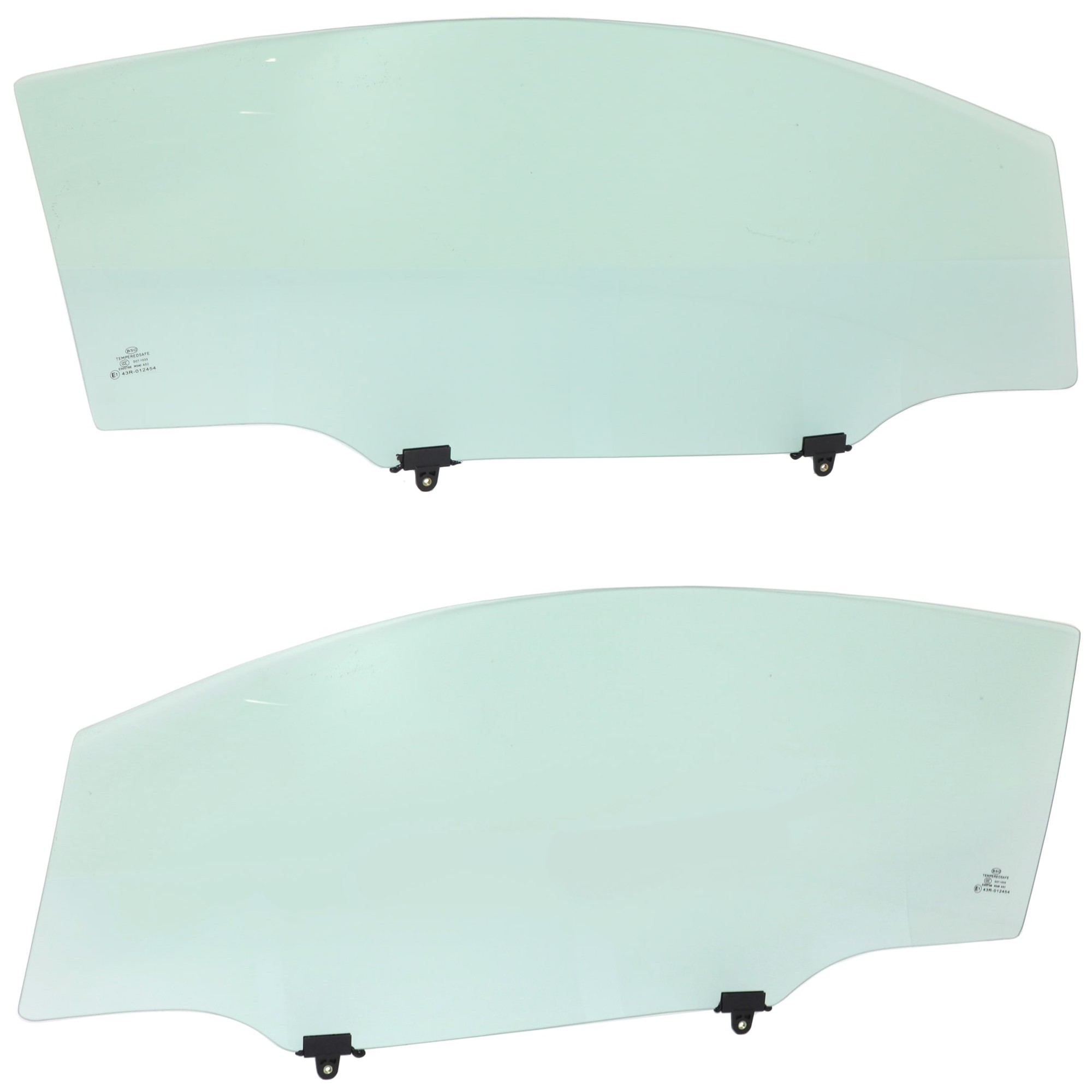 Coupe Front, Driver and Passenger Side Door Glass, Green Tint, FD25105 GTYN, FD25106 GTYN
