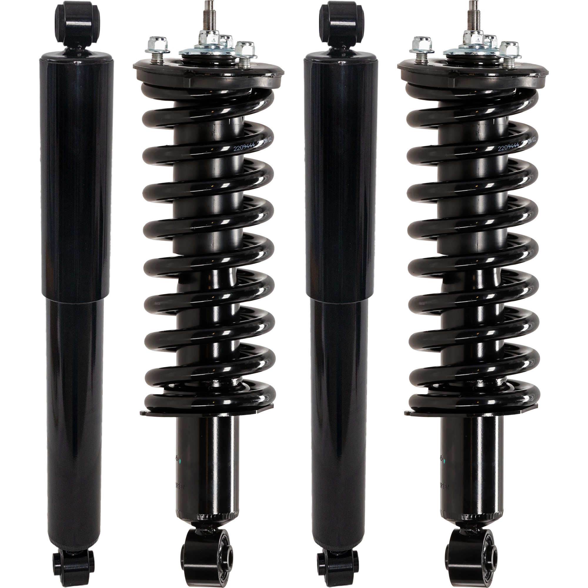 Front and Rear, Driver and Passenger Side Shock and Fully Loaded Strut, 4 Cylinder, 2.5L Engine