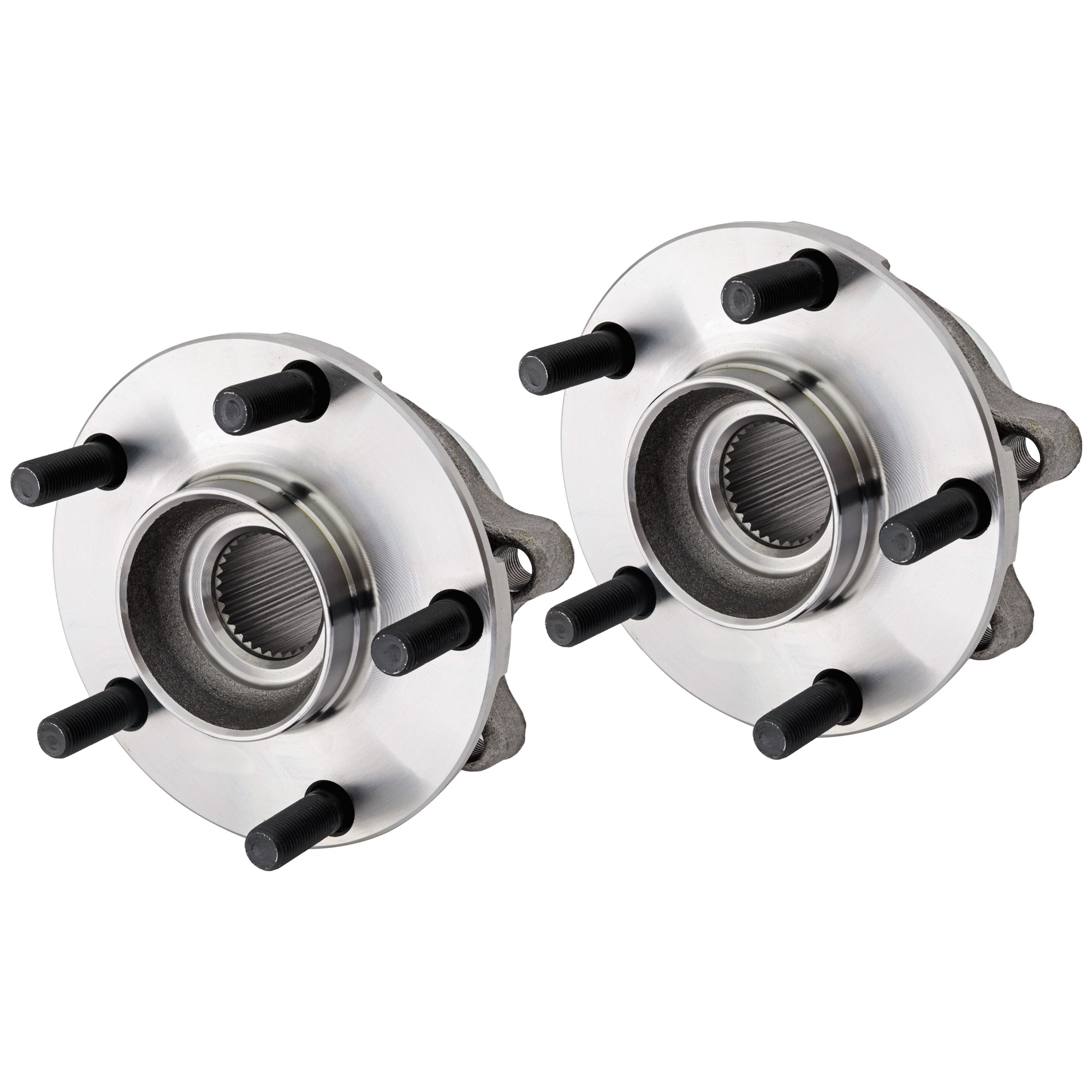 2-Wheel Set Front, Driver and Passenger Side Wheel Hubs, With Bearing, For Models with 32-Spline Teeth