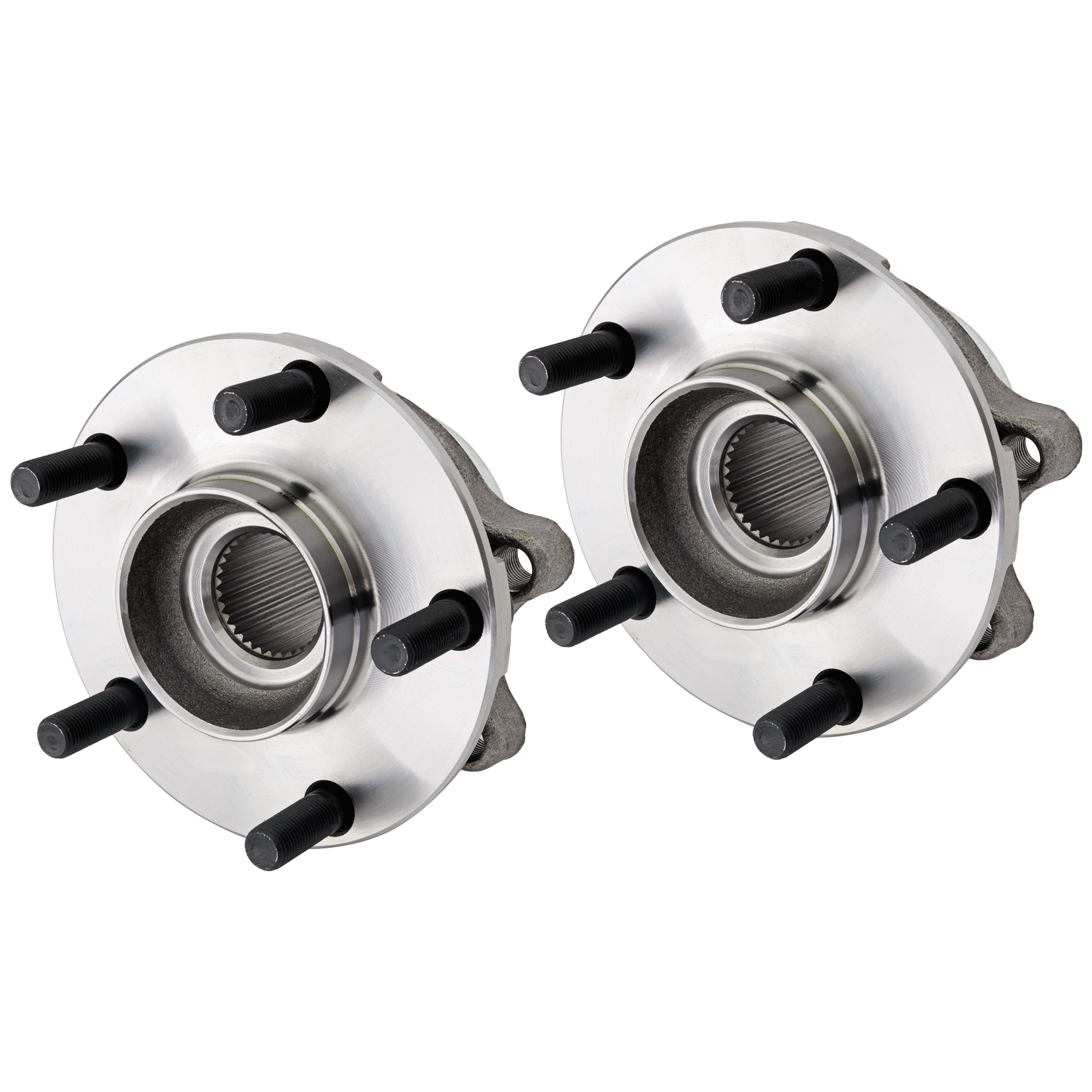 2-Wheel Set Front, Driver and Passenger Side Wheel Hubs, With Bearing, For Models with 32-Spline Teeth - Image 2