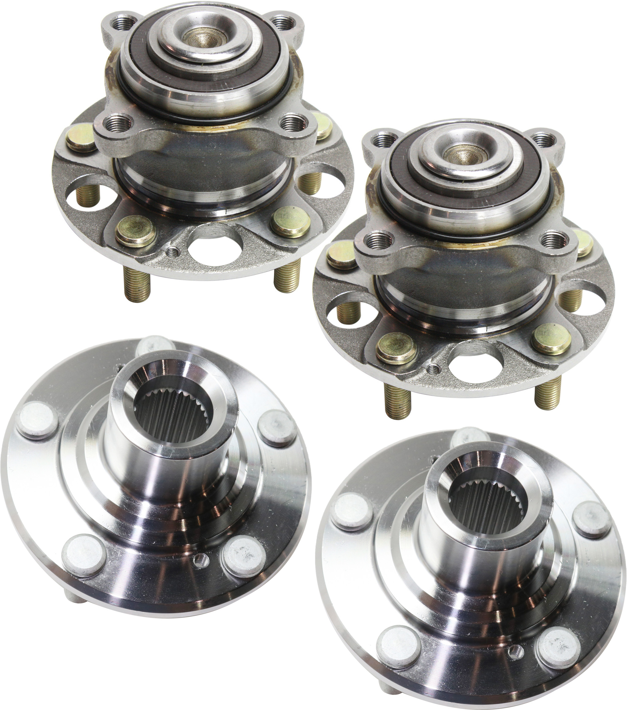 Front and Rear, Driver and Passenger Side Wheel Hub, 5 Lugs, FWD