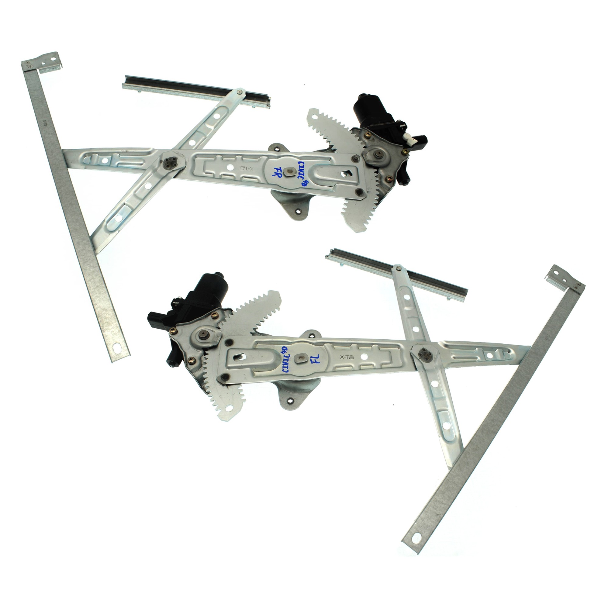 Sedan Front, Driver and Passenger Side Power Window Regulator, With Motor