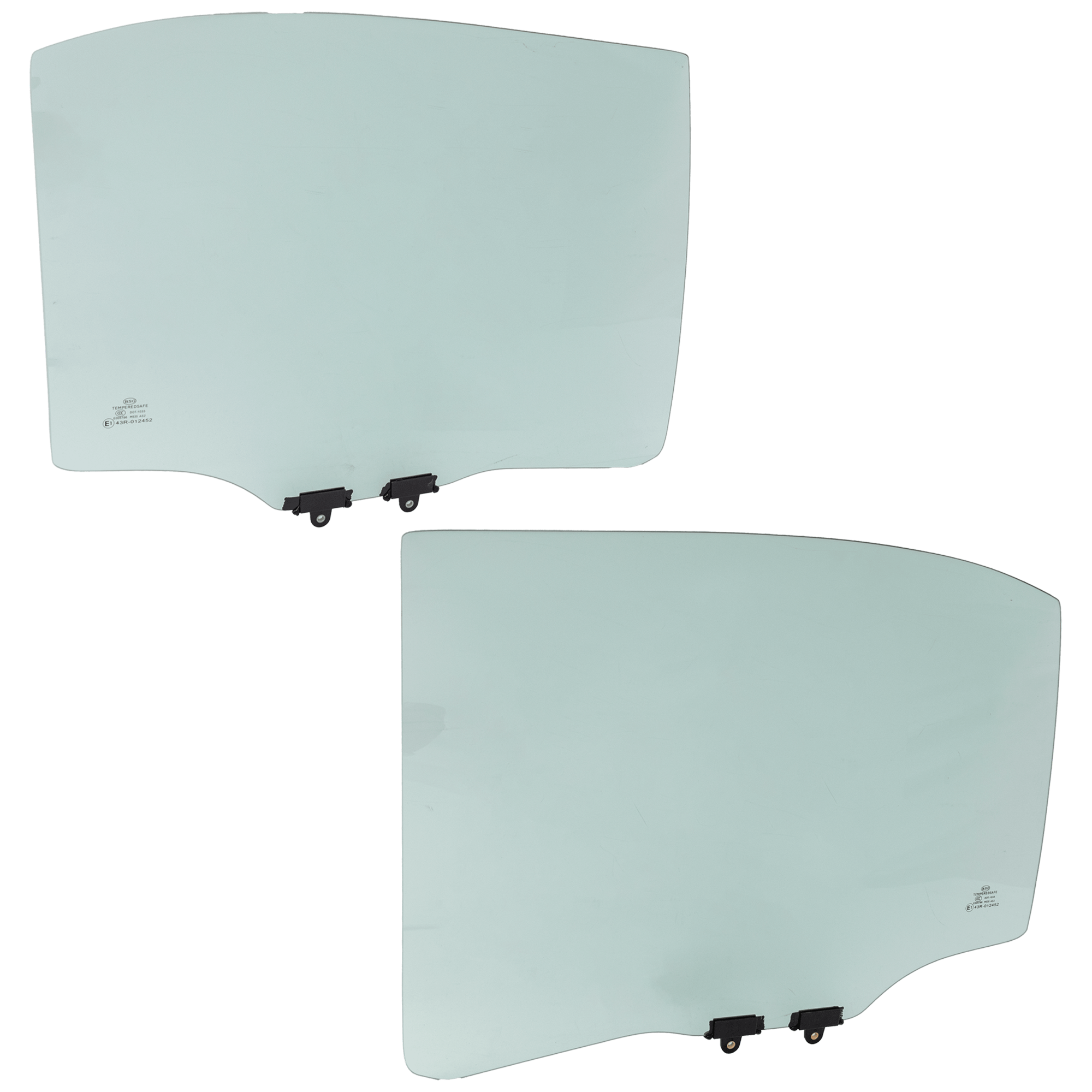 Rear, Driver and Passenger Side Door Glasses, Green Tint, 4-Door, Sedan, Canada/Japan/USA Built Vehicle - Image 2