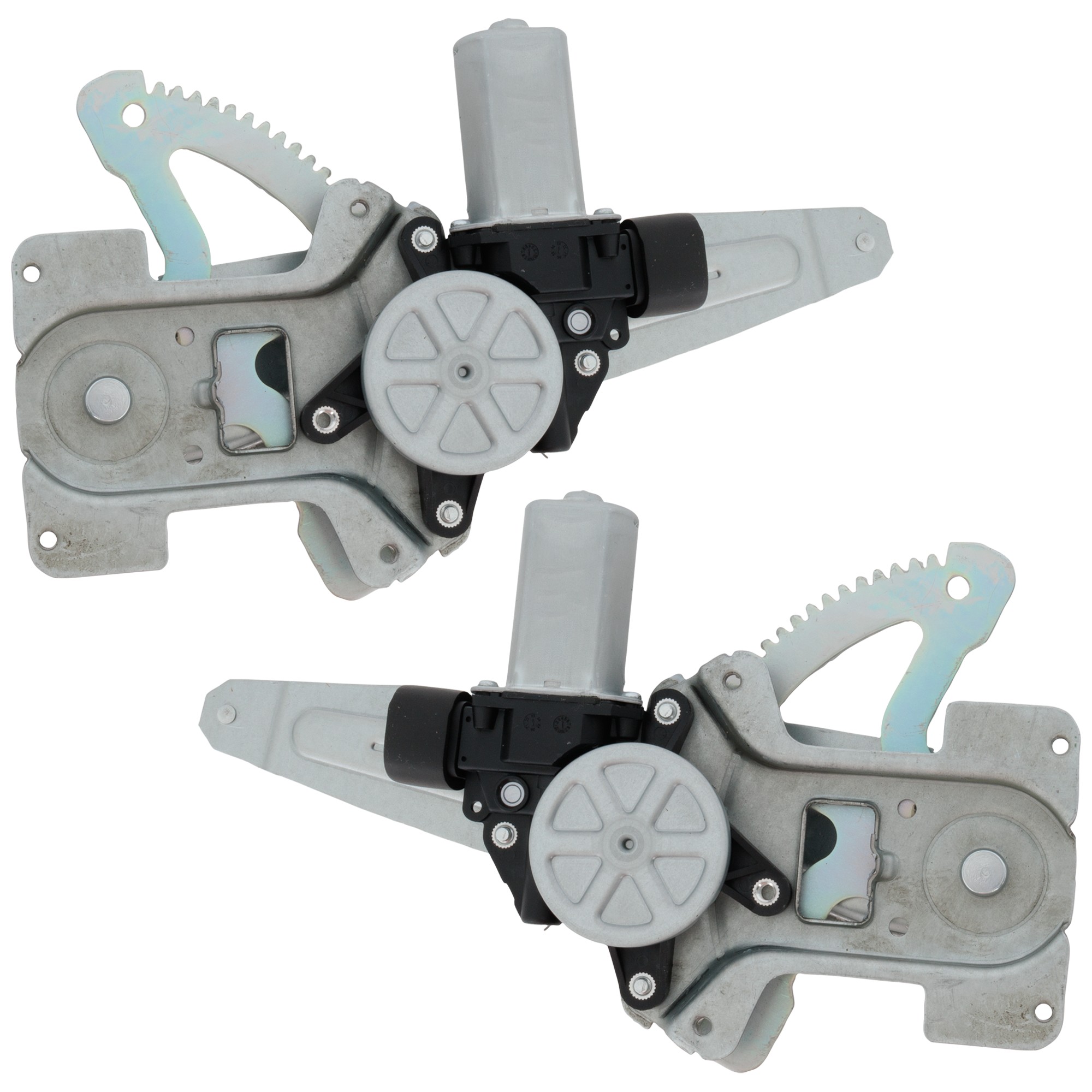 Rear, Driver and Passenger Side Power Window Regulator, With Motor