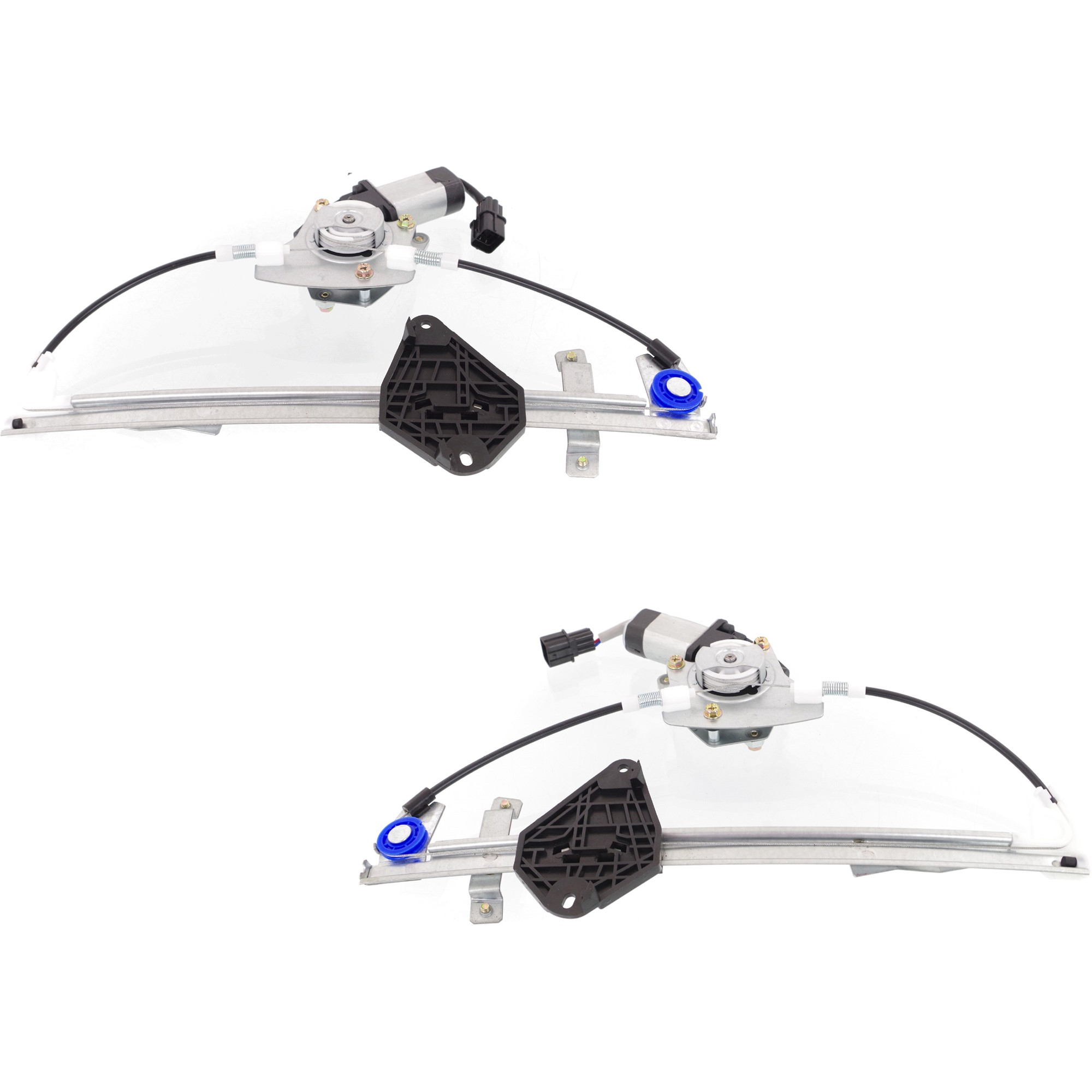 Rear, Driver and Passenger Side Power Window Regulator, With Motor