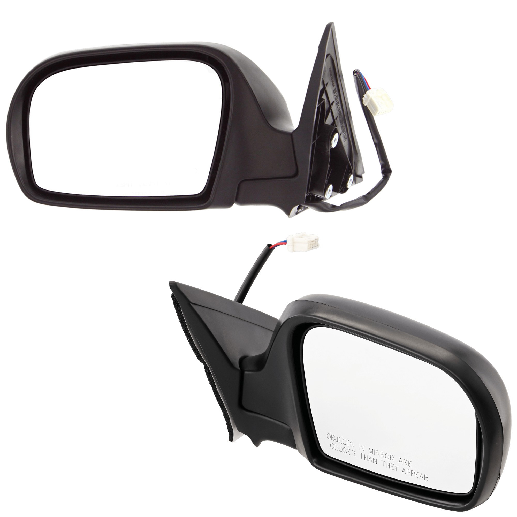 Driver and Passenger Side Mirrors, Power Adjust, Manual Folding, Heated, Textured Black, No Signal Light, No Memory, No Puddle Light, No Auto-Dimming, No Blind Spot Feature
