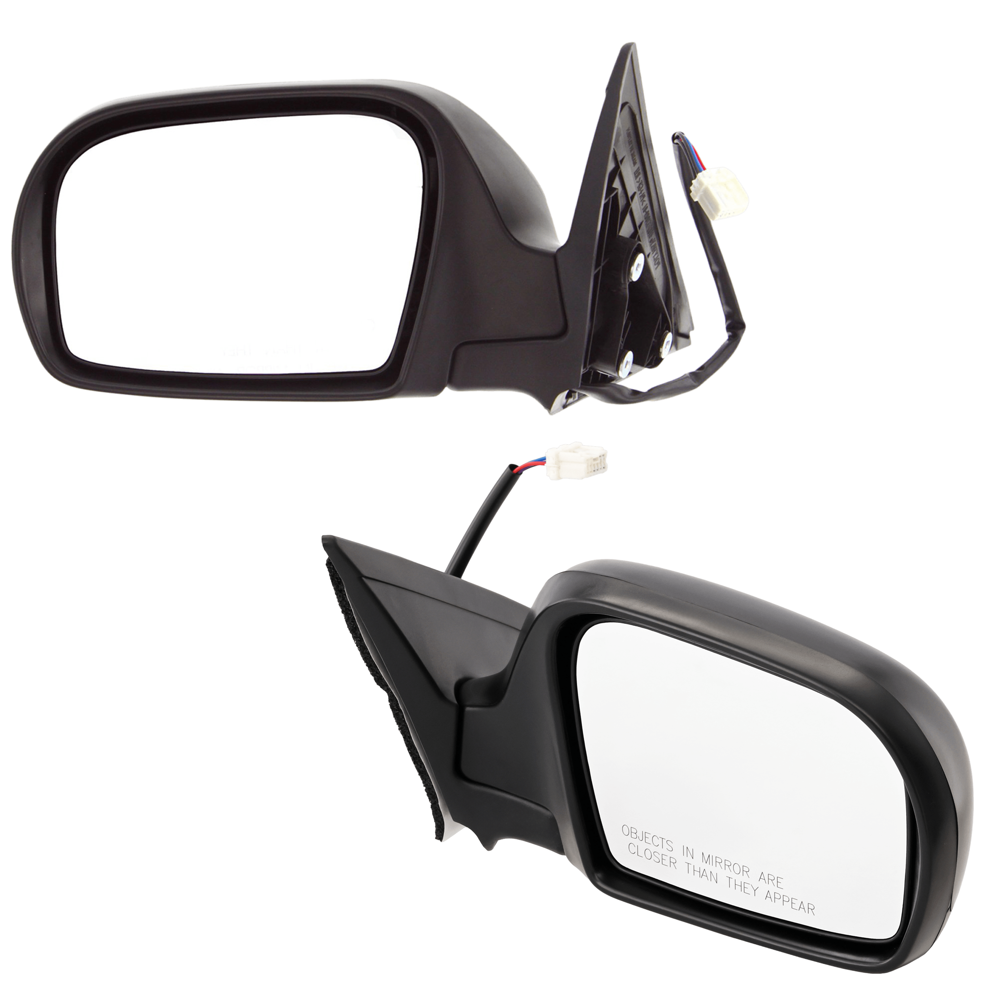 Driver and Passenger Side Mirrors, Power Adjust, Manual Folding, Heated, Textured Black, No Signal Light, No Memory, No Puddle Light, No Auto-Dimming, No Blind Spot Feature - Image 2