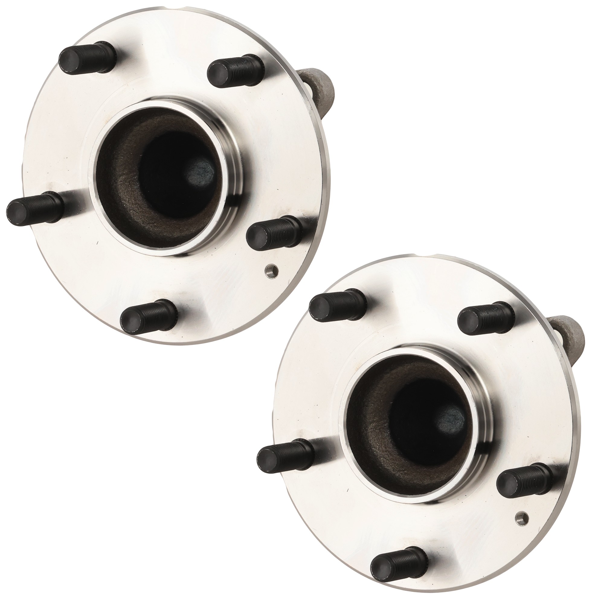 2-Wheel Set Rear, Driver and Passenger Side Wheel Hub, 5 Lugs, Without Bearing