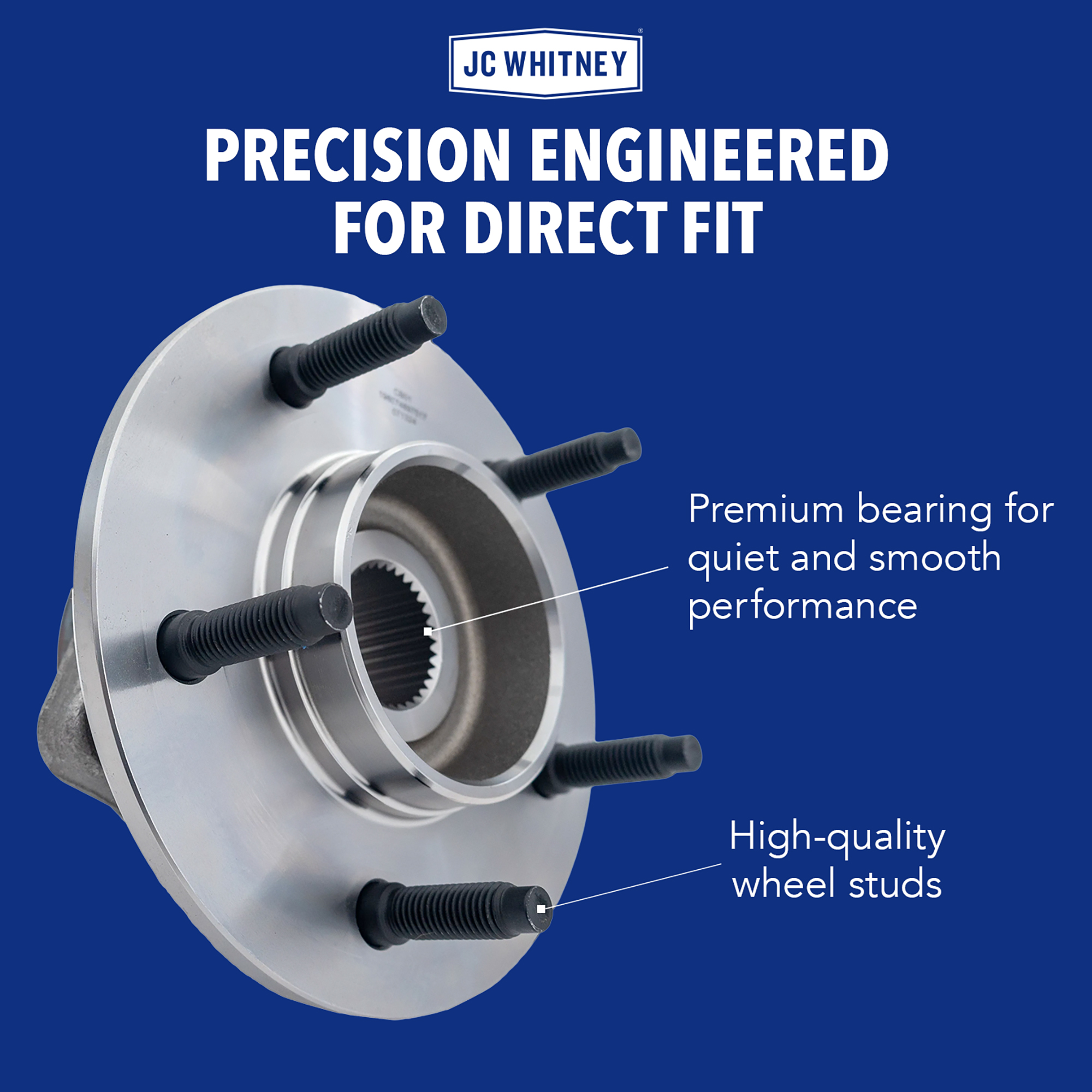 2-Wheel Set Rear, Driver and Passenger Side Wheel Hub, 5 Lugs, Without Bearing - Image 5