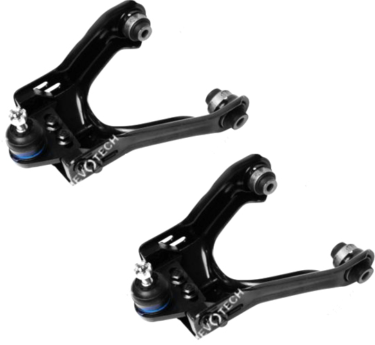 SET-MECMS601156-2 Front, Driver and Passenger Side, Upper Control Arm, With ball joint(s), 1.6L, 4Cyl, Steel, Supreme Series