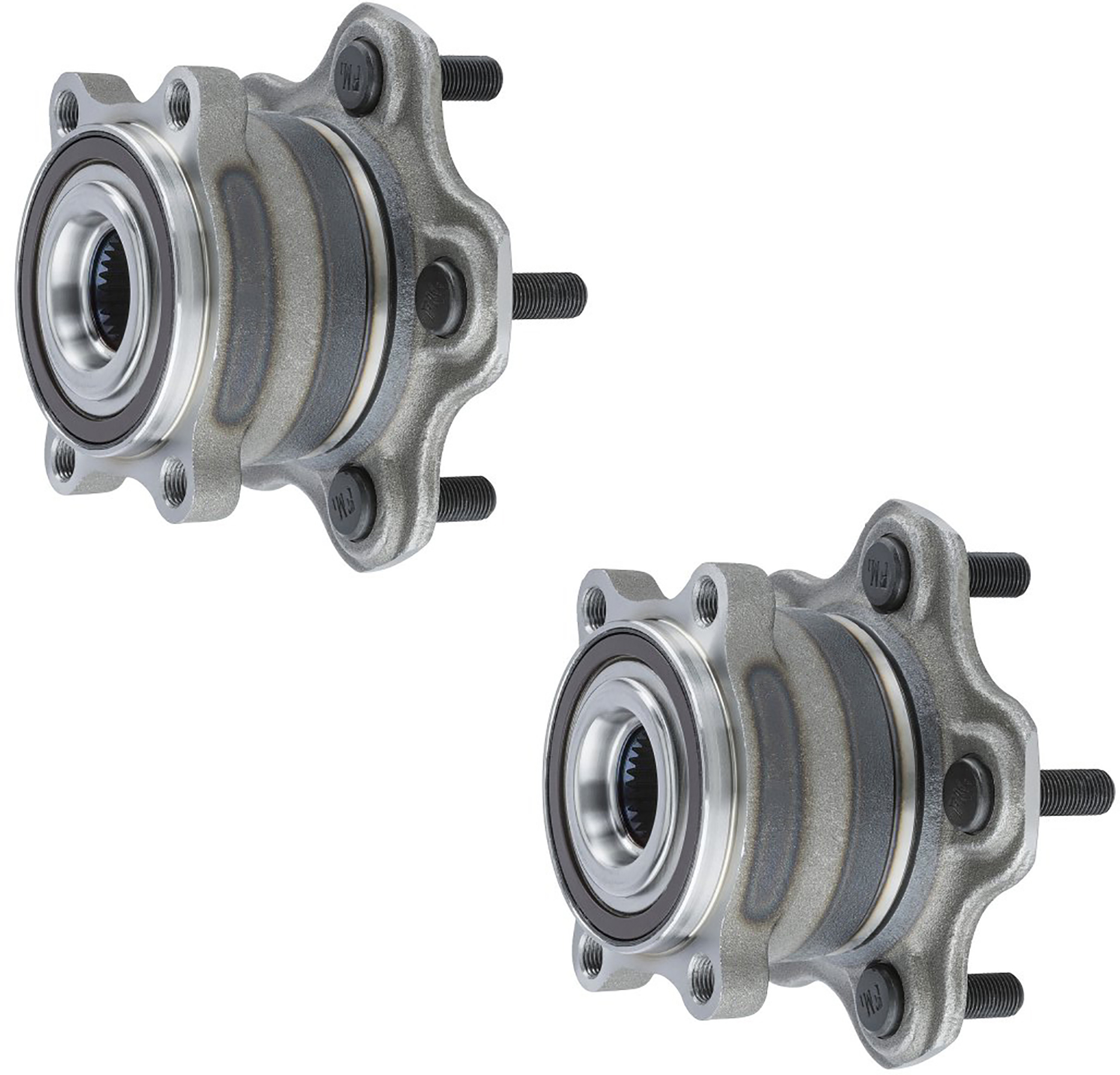 SET-MO512548-2 Rear, Driver and Passenger Side Wheel Hub, 5 Lugs, With Bearing, Without Sensor, Problem Solver Series