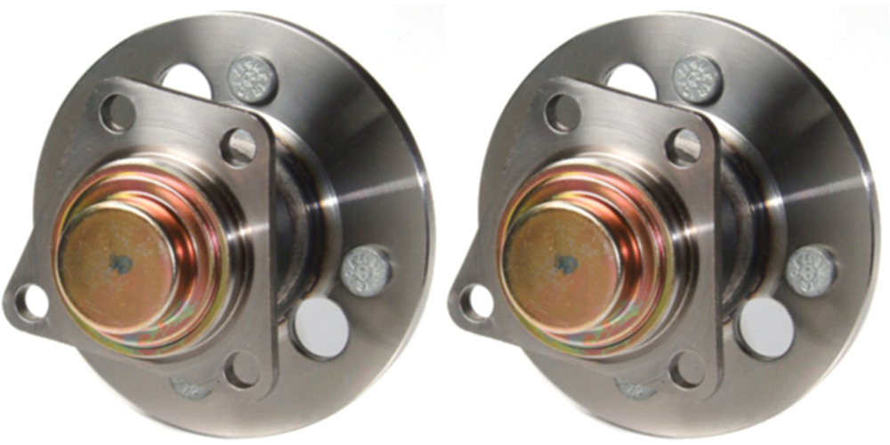 SET-MO513303-2 Front, Driver and Passenger Side Wheel Hub, 5 Lugs, With Bearing, Problem Solver Series
