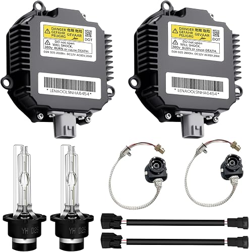 Set of 2 28474-89904 Xenon HID Headlight Ballast for Nissan Altima 350z 370z Rogue Murano for Infiniti G35 G37 M35 M37 Fx35 Fx37 Fx45 Ballast w/Igniter & D2S Bulb 28474-8991A...