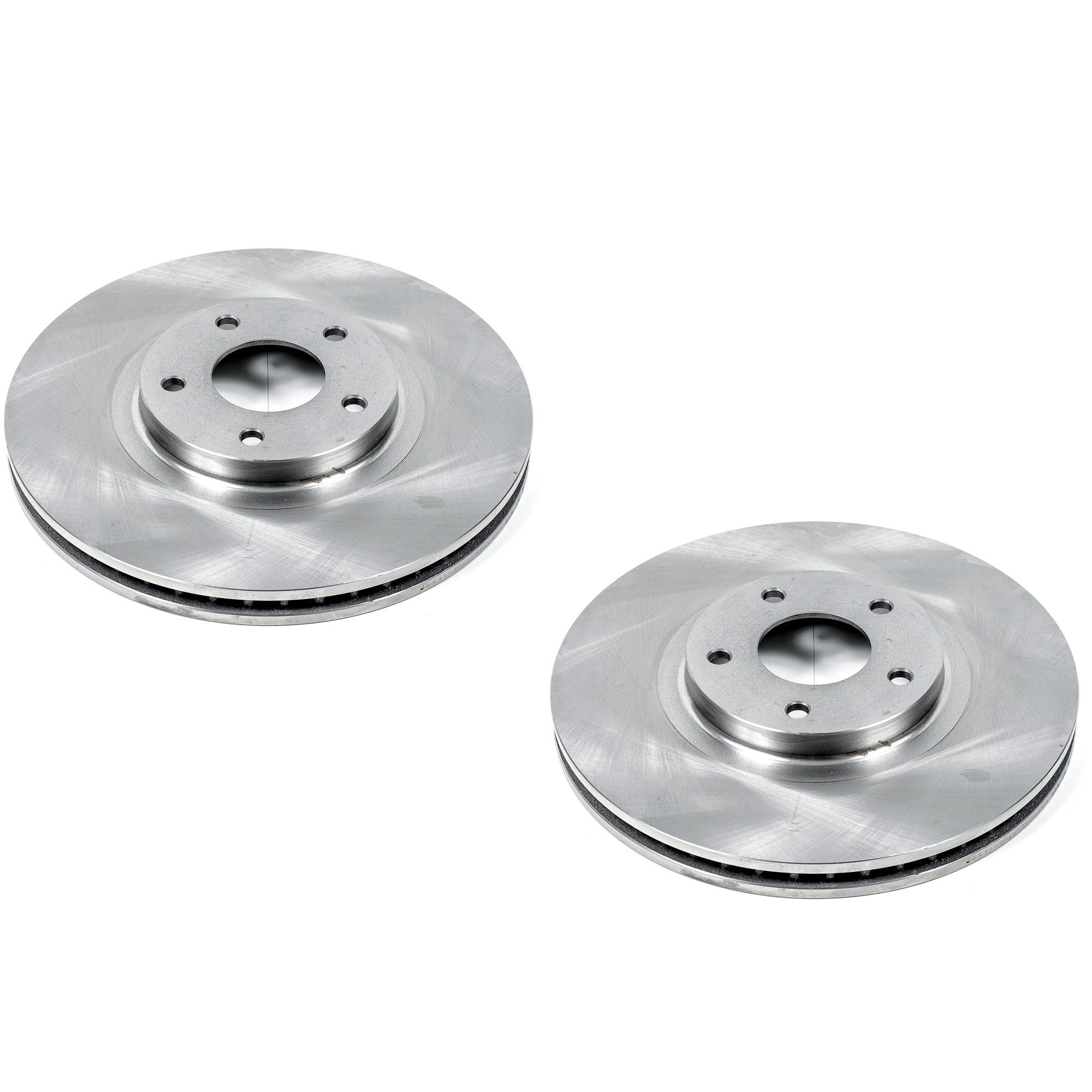 SET-P15JBR1100-2 Front Brake Disc, Natural Finish, Plain Surface, Vented, 5 Lugs, 319 mm, Autospecialty By Powerstop