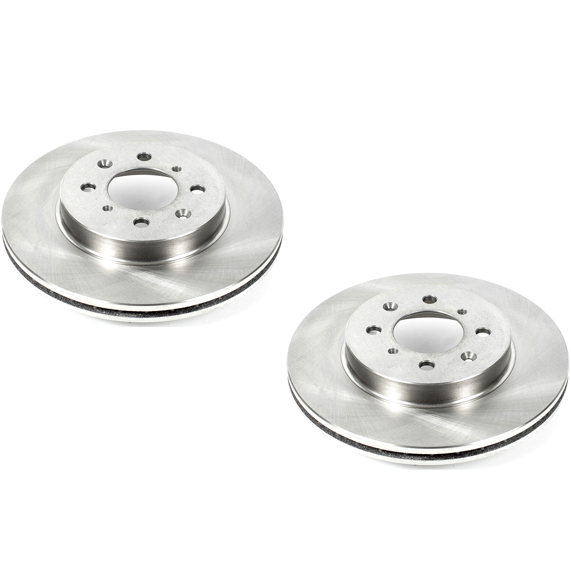 SET-P15JBR522-2 Front Brake Disc, Natural Finish, Plain Surface, Vented, 4 Lugs, 262 mm, Autospecialty By Powerstop