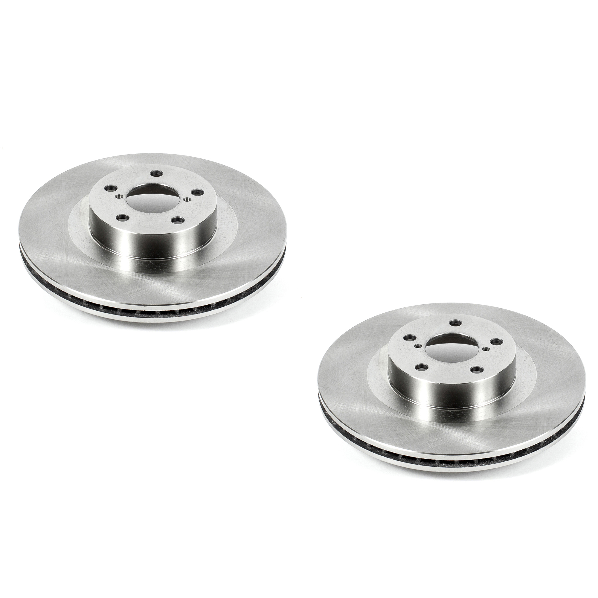 SET-P15JBR957-2 Front Brake Disc, Natural Finish, Plain Surface, Vented, 5 Lugs, 294 mm, Autospecialty By Powerstop