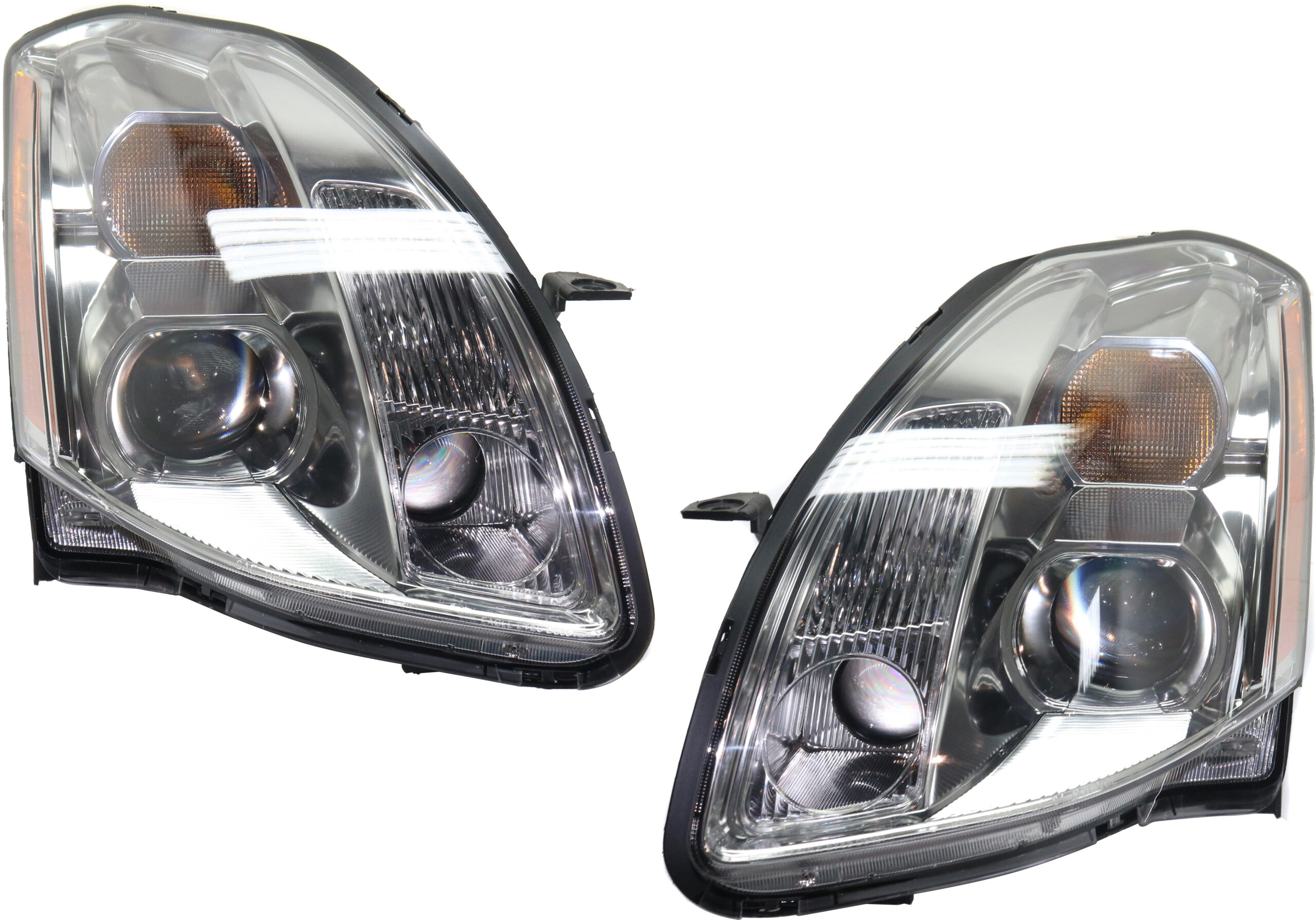 Driver and Passenger Side Halogen Headlight, With bulb(s), OE Comparable Finish