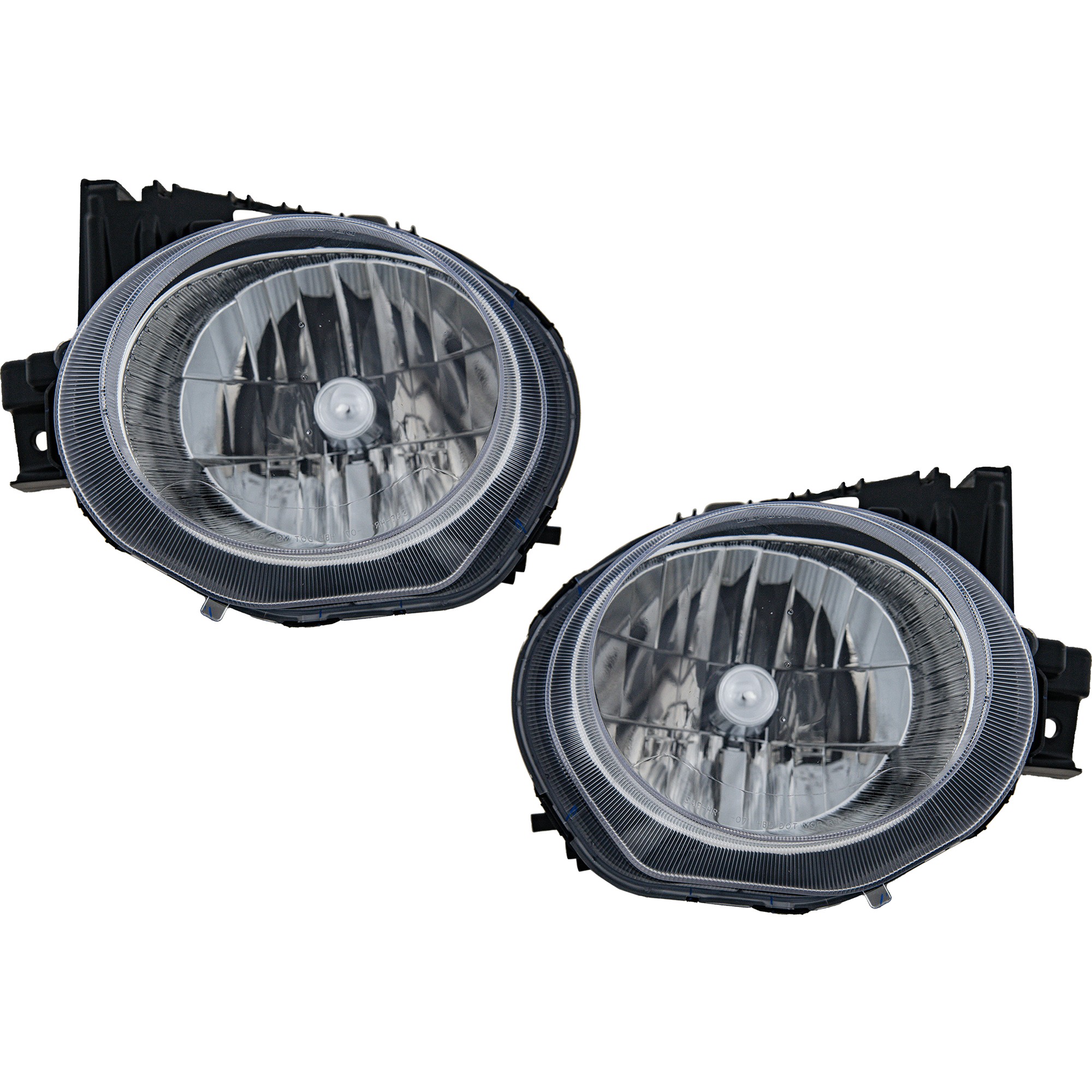 Driver and Passenger Side Halogen Headlight, With bulb(s), OE Comparable Finish