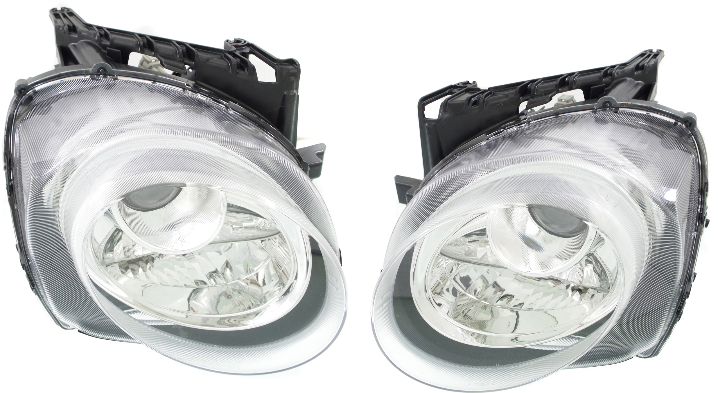 Driver and Passenger Side Halogen Headlight, With bulb(s), OE Comparable Finish