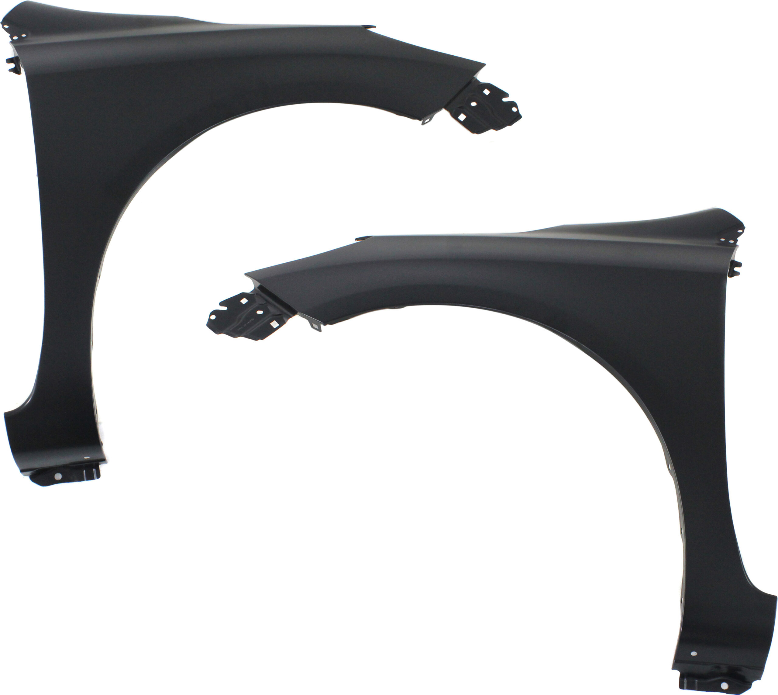 Front, Driver and Passenger Side Fenders, Without turn signal light hole