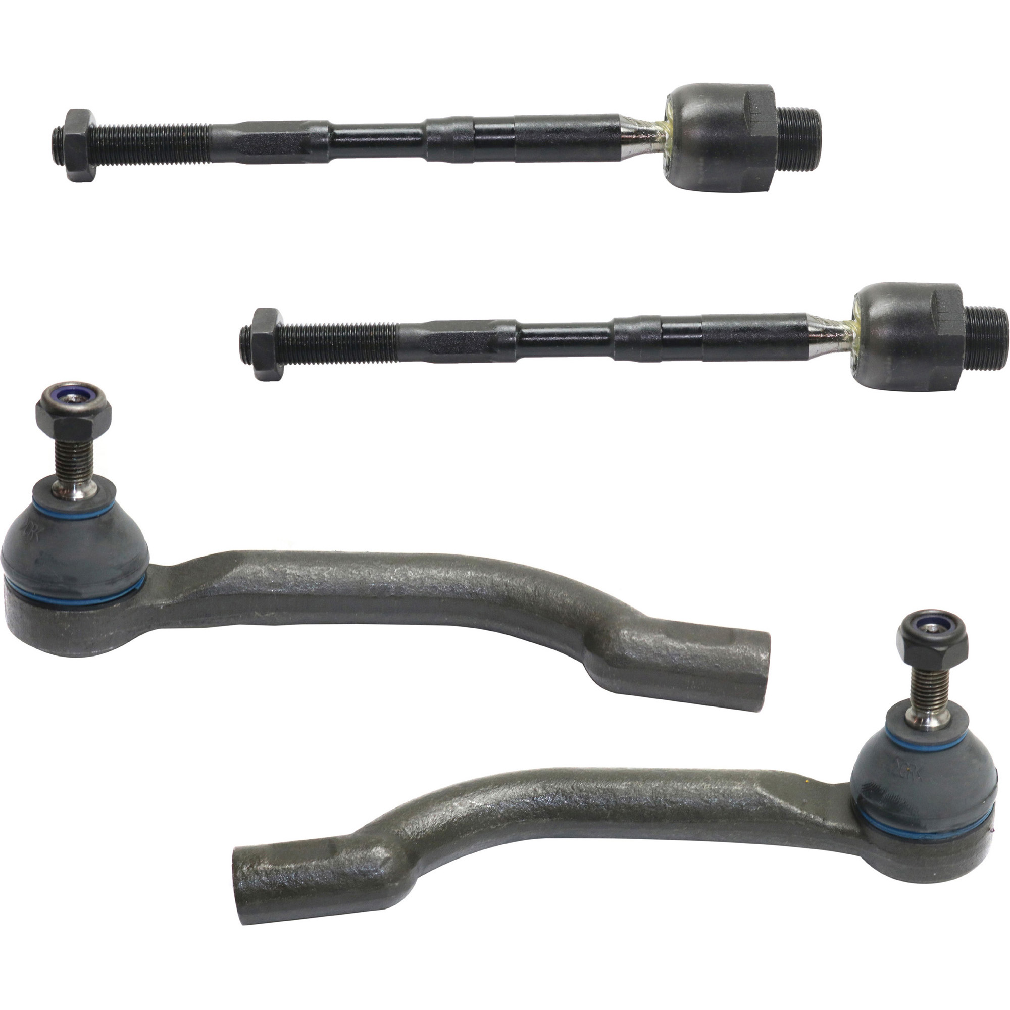 Front, Driver and Passenger Side, Inner and Outer Tie Rod Ends
