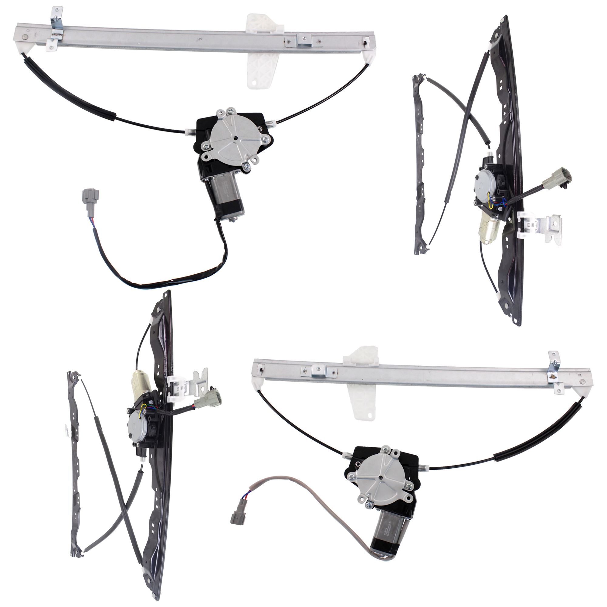 Front and Rear, Driver and Passenger Side Power Window Regulator, With Motor - Image 2