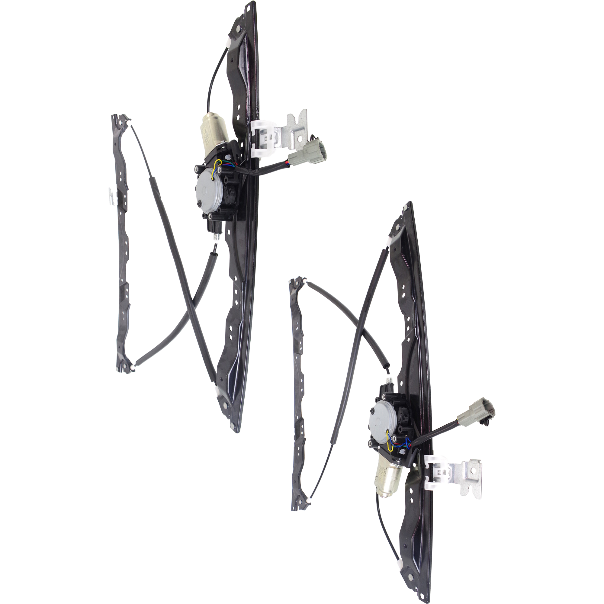 Front, Driver and Passenger Side Power Window Regulator, With Motor - Image 2