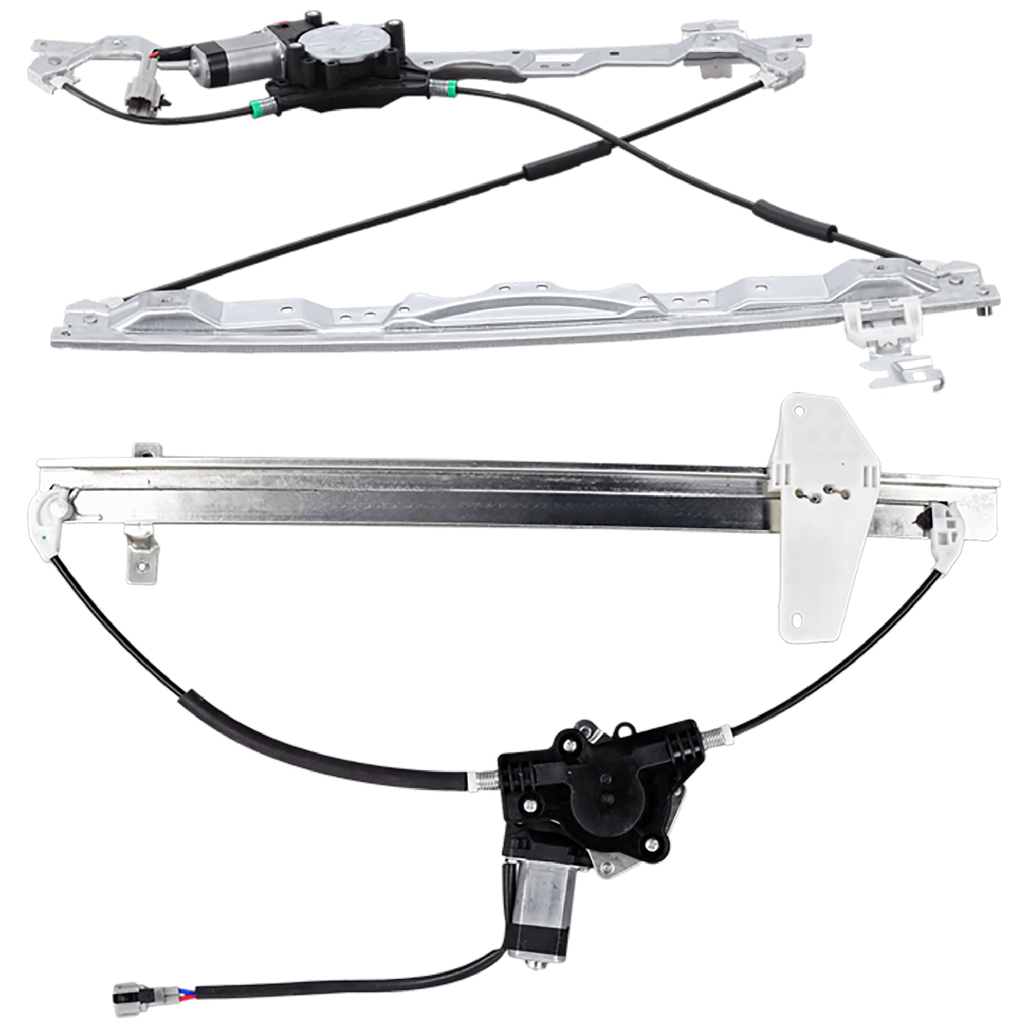 Front And Rear, Passenger Side Power Window Regulator, With Motor
