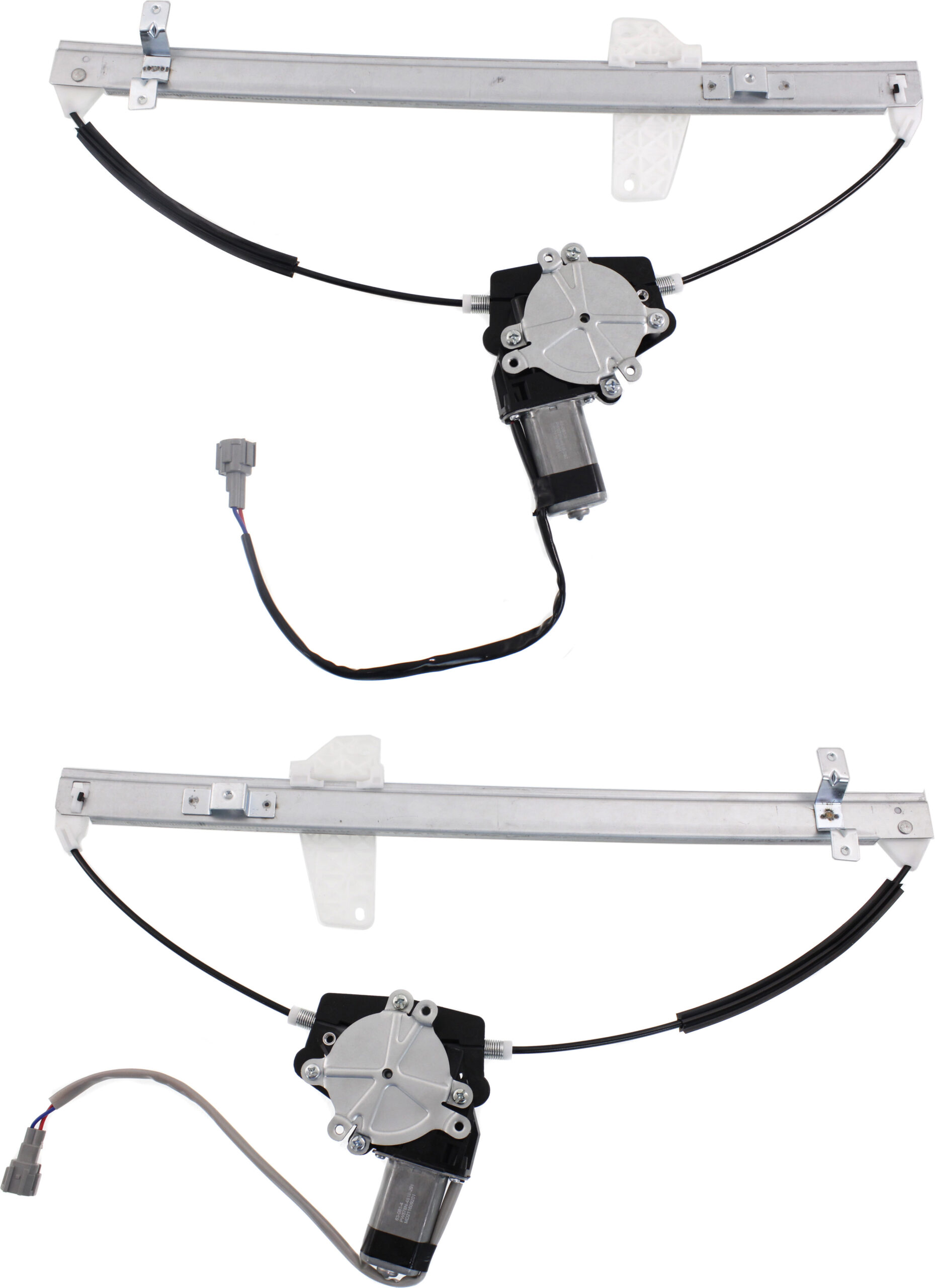 Rear, Driver and Passenger Side Power Window Regulator, With Motor