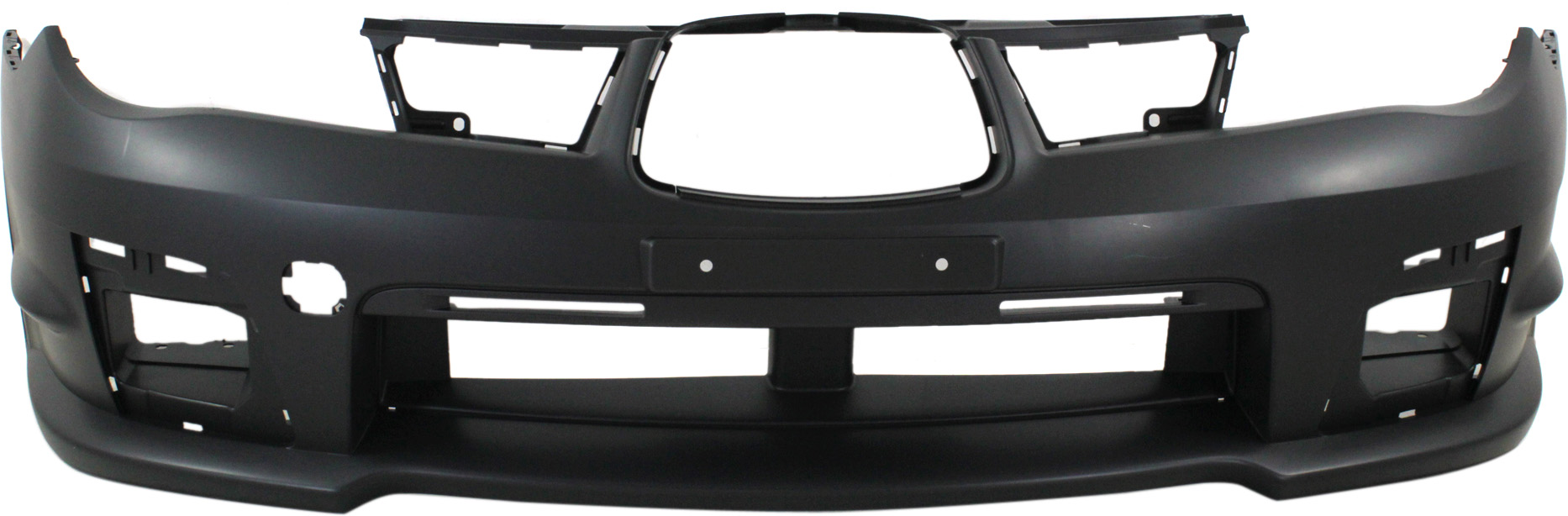 Sedan Front and Rear Primed Bumper Cover 2.5L, 4Cyl, Without parking aid sensor holes, Front Bumper Cover - With tow hook hole; Rear Bumper Cover - Without tow hook hole - Image 2