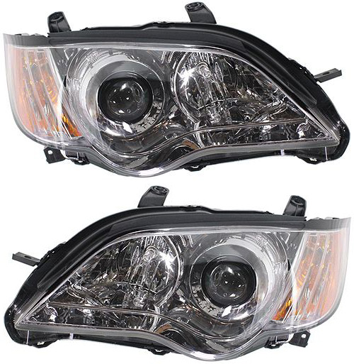 Driver and Passenger Side Halogen Headlight, With bulb(s), OE Comparable Finish