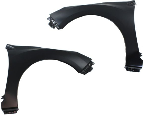 Front, Driver and Passenger Side Fenders, Without turn signal light hole, CAPA CERTIFIED