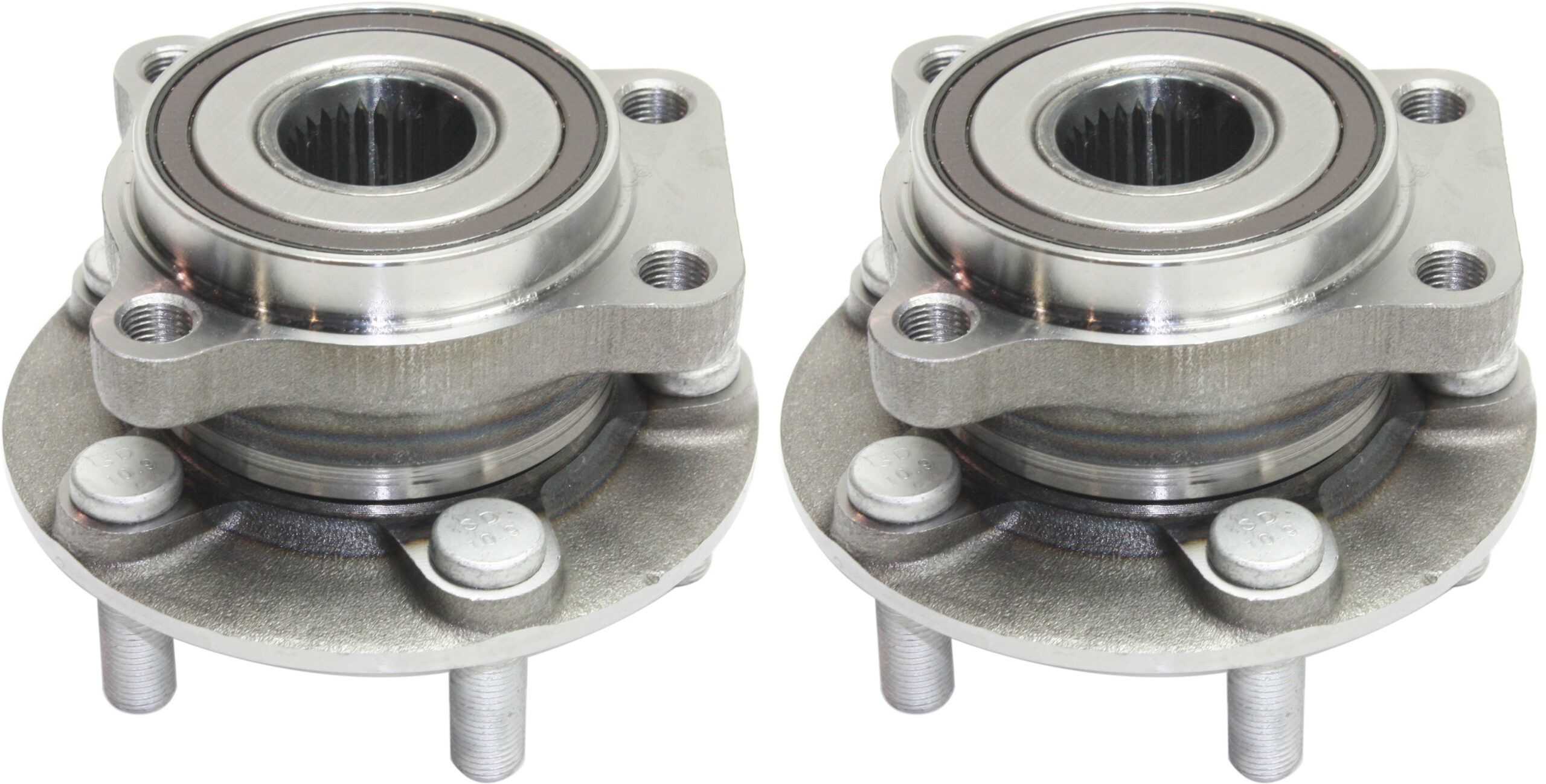 Front, Driver and Passenger Side Wheel Hub, 5 Lugs, With Bearing