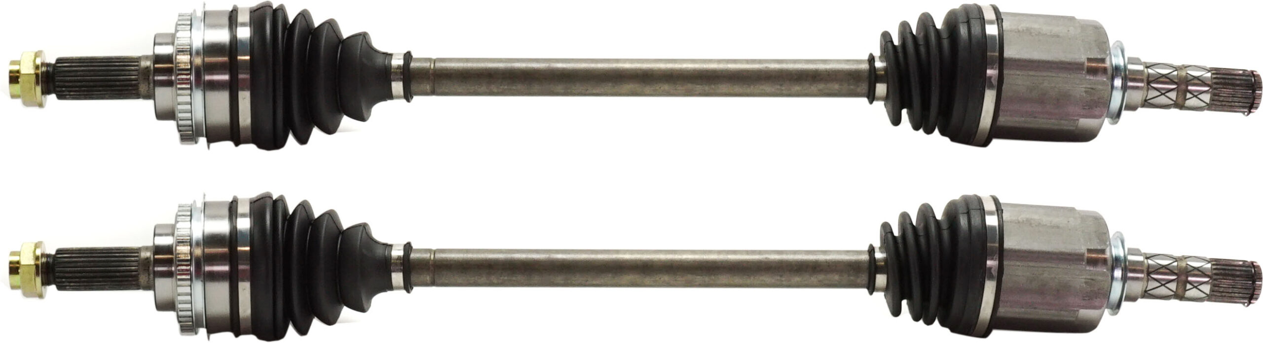 Front, Driver and Passenger Side Axle Assemblies, Supplied with Standard Neoprene Outboard Boot