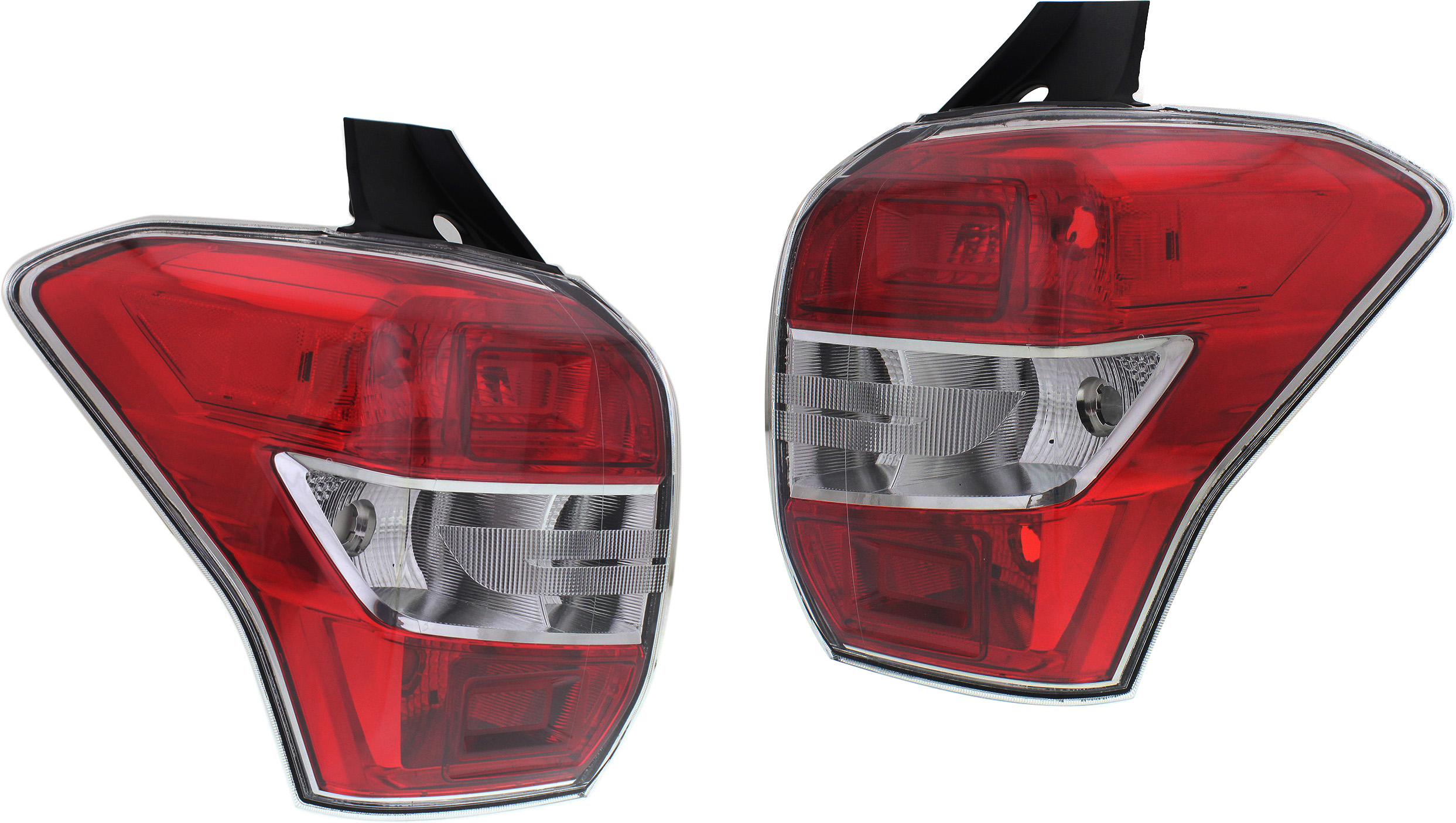 Driver and Passenger Side Halogen Tail Light, Without bulb(s), OE Comparable Finish