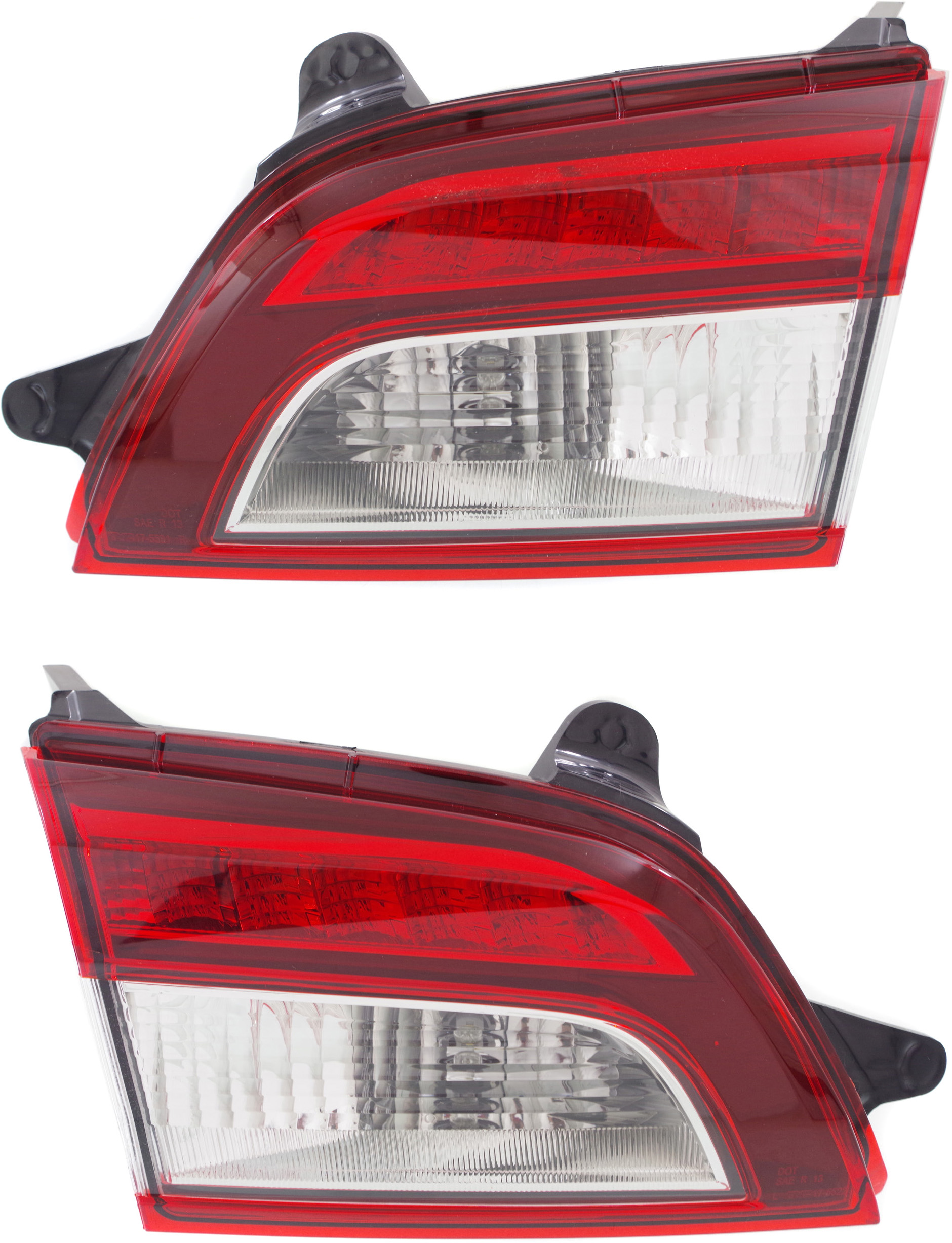 Driver and Passenger Side, Inner Tail Lights, with Bulbs, Halogen, Mounts on Liftgate