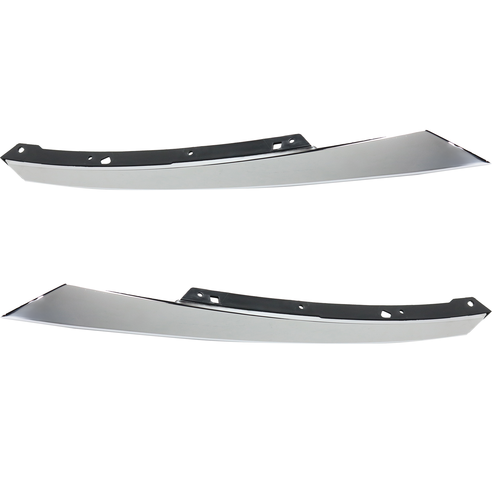 Driver and Passenger Side Grille Assemblies, Chrome, Grille Extension - Image 2