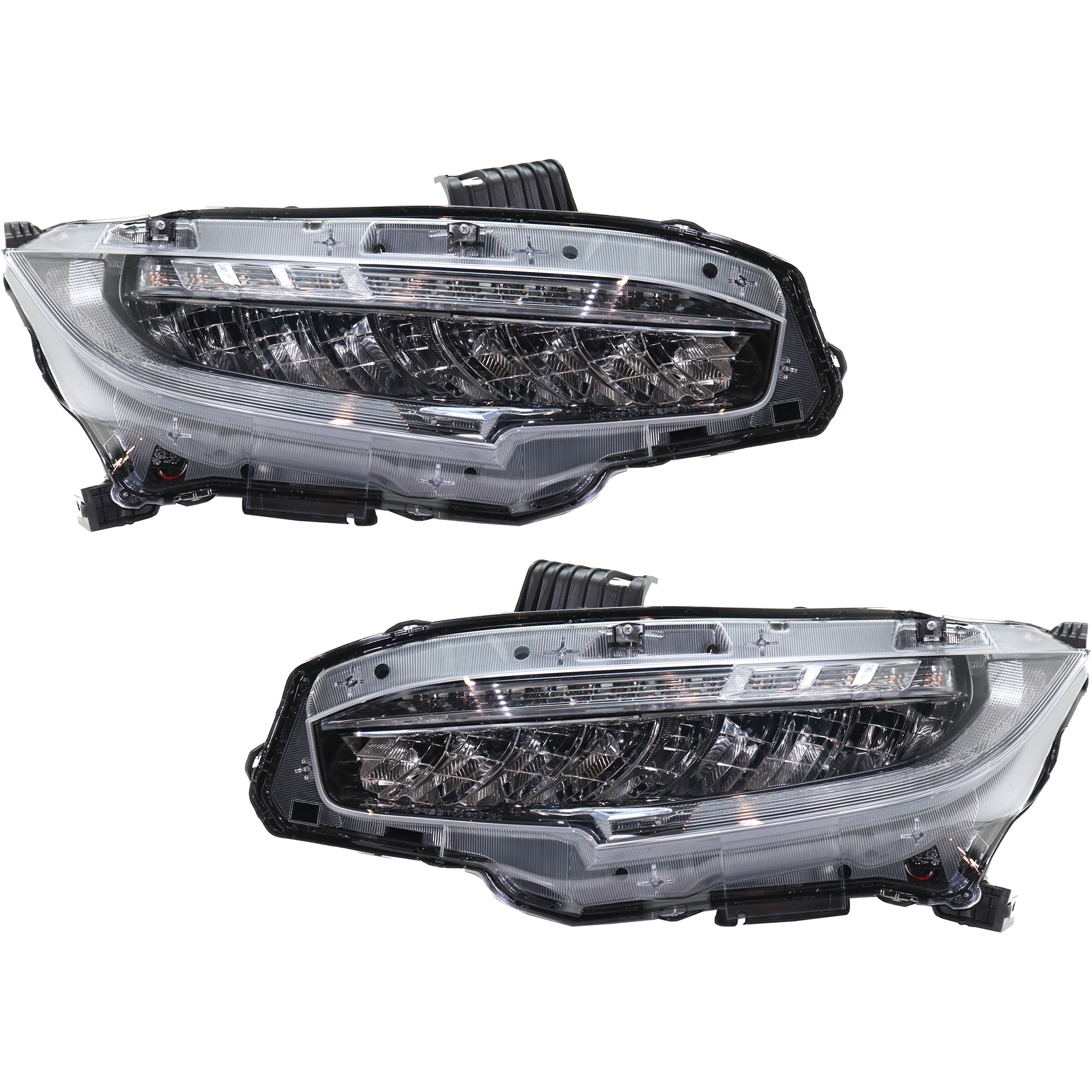 Driver and Passenger Side LED Headlights, with Bulbs, Coupe/Hatchback/Sedan - Image 2