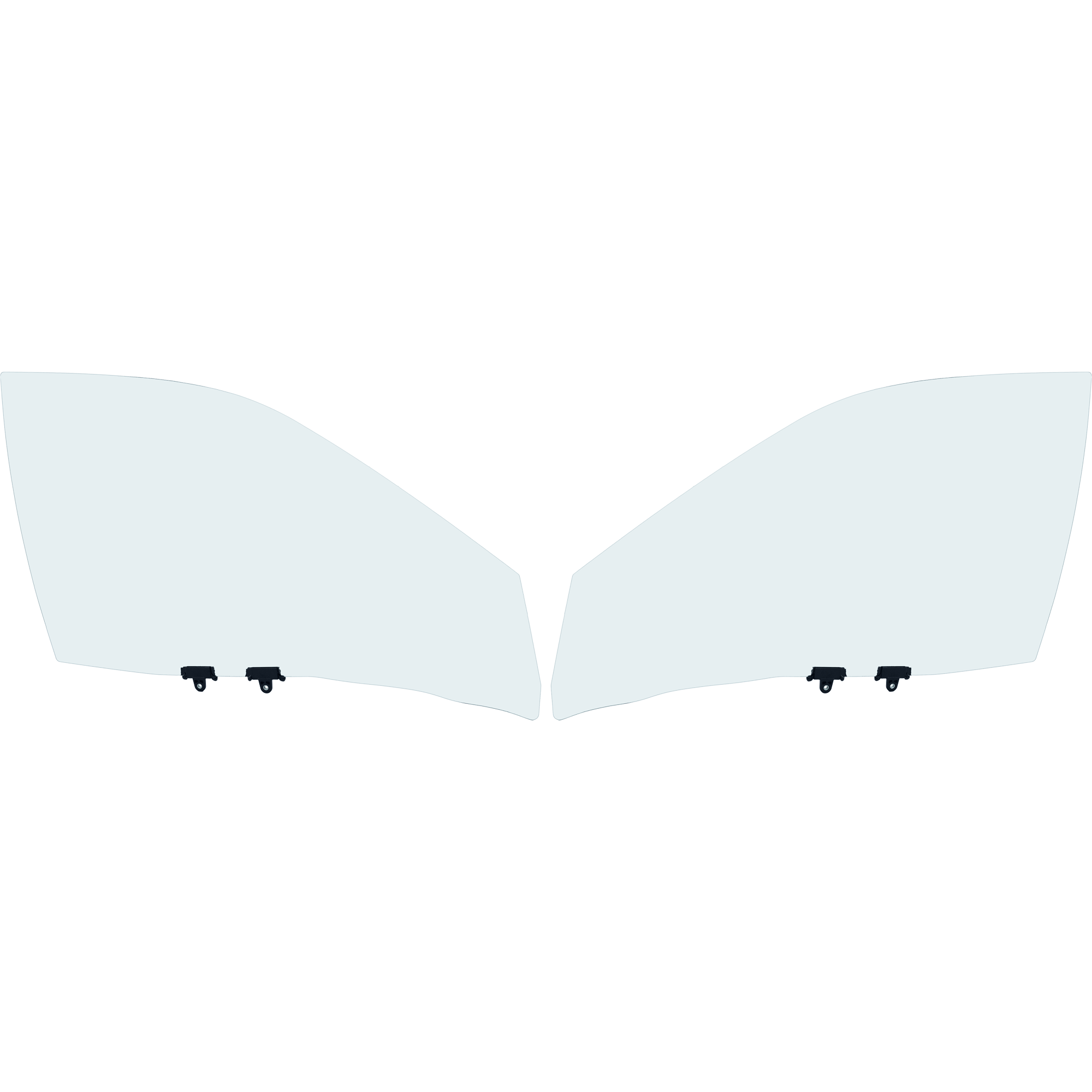 Front, Driver and Passenger Side Door Glasses, Green Tint, Replaces NAGS No. FD20777GTY, FD20778GTY - Image 2
