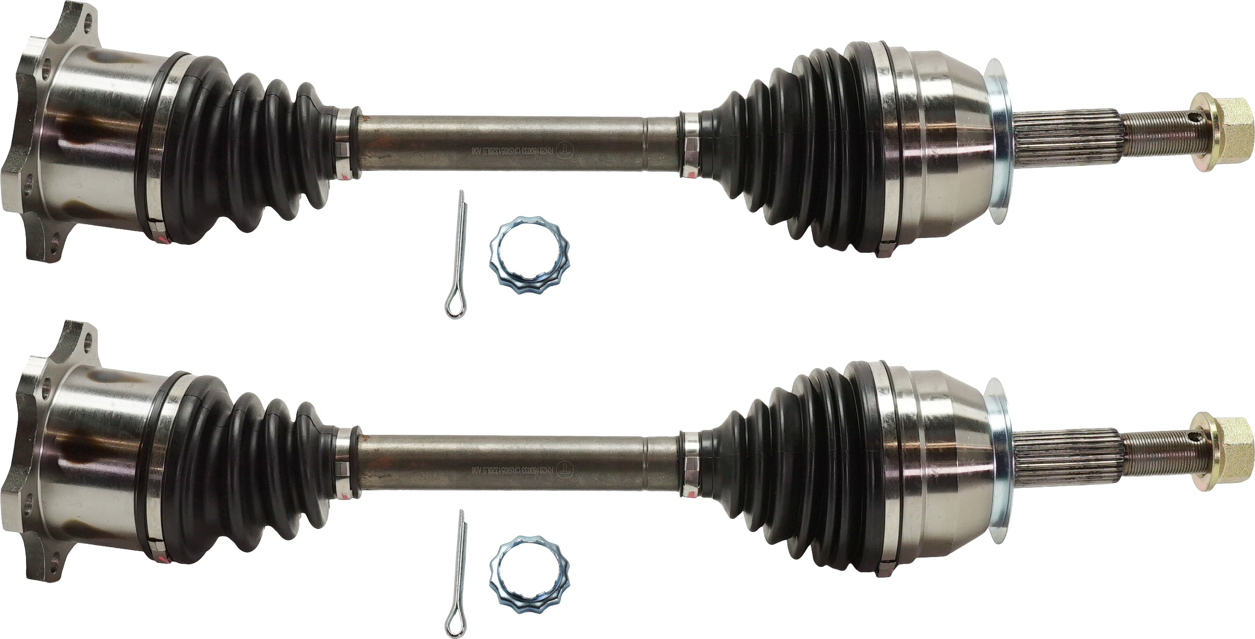 Front, Driver and Passenger Side Axle Assembly - Set of 2 4WD, 5.6L, 8Cyl