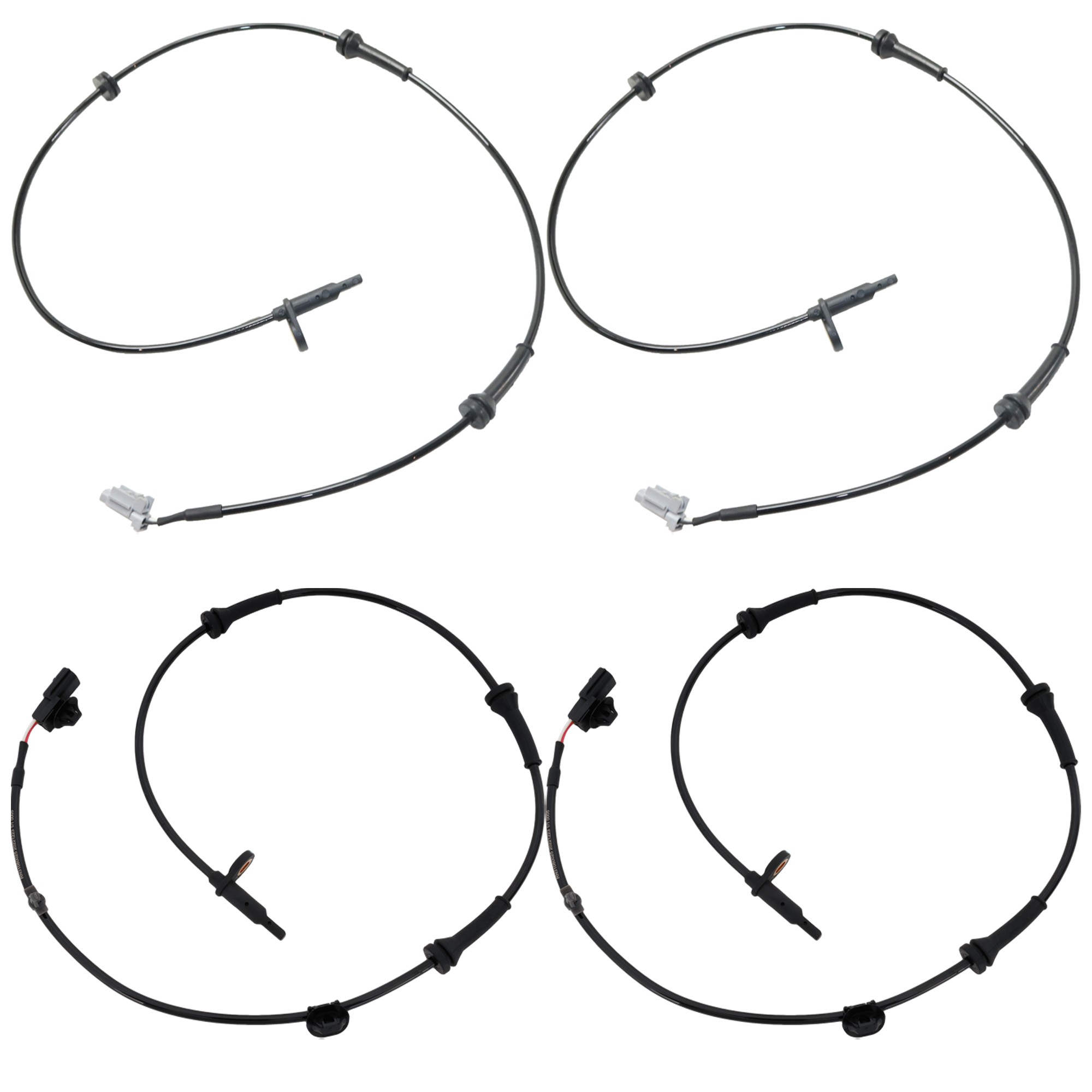 Front and Rear, Driver and Passenger Side ABS Speed Sensor Set of 4