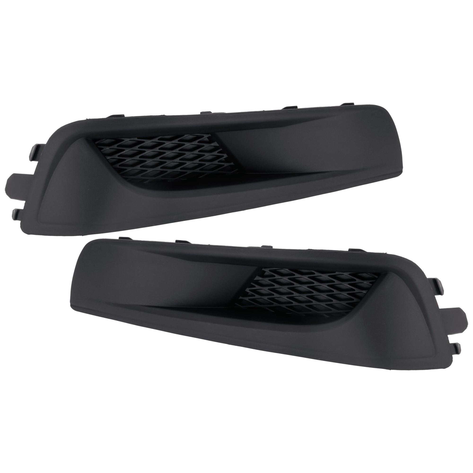 Front, Driver and Passenger Side Fog Light Cover, Textured Black