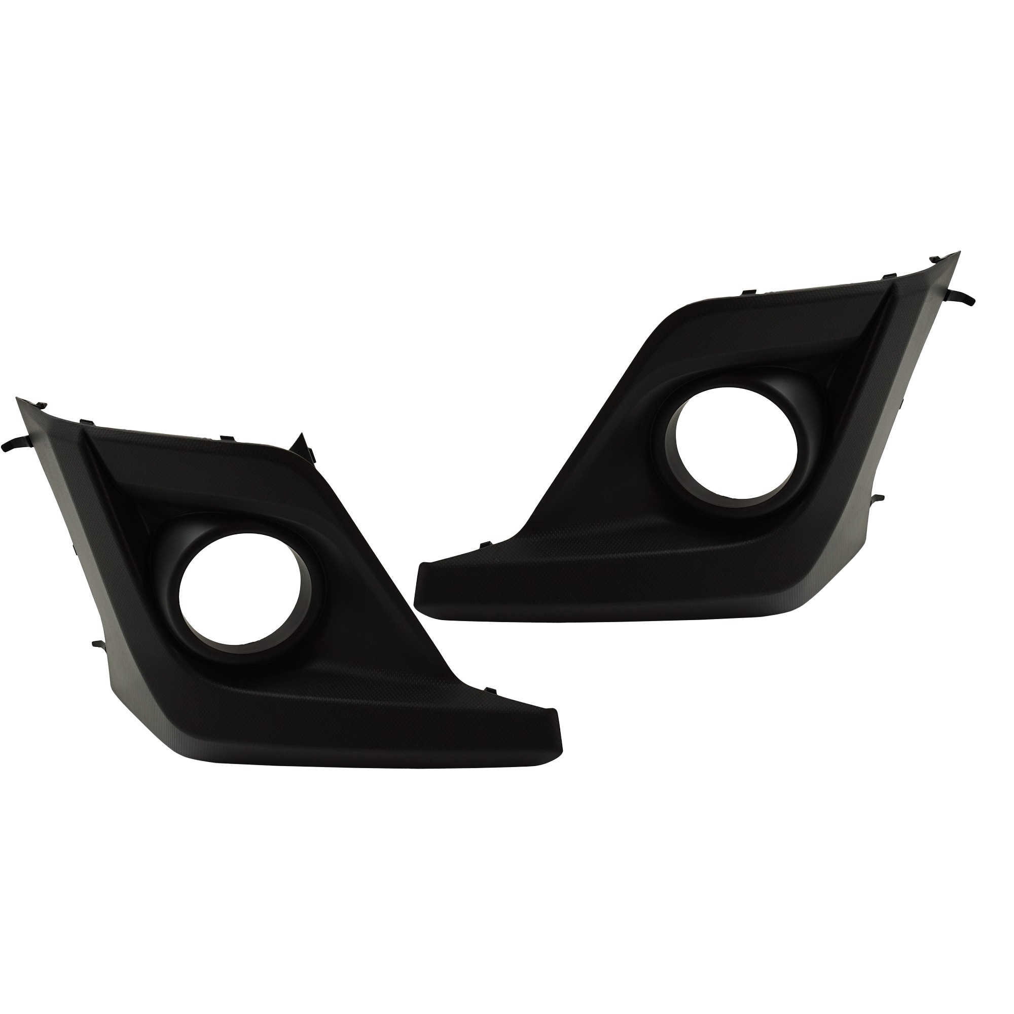 Front, Driver and Passenger Side Fog Light Trims, Textured Black, For Models With Fog Lights