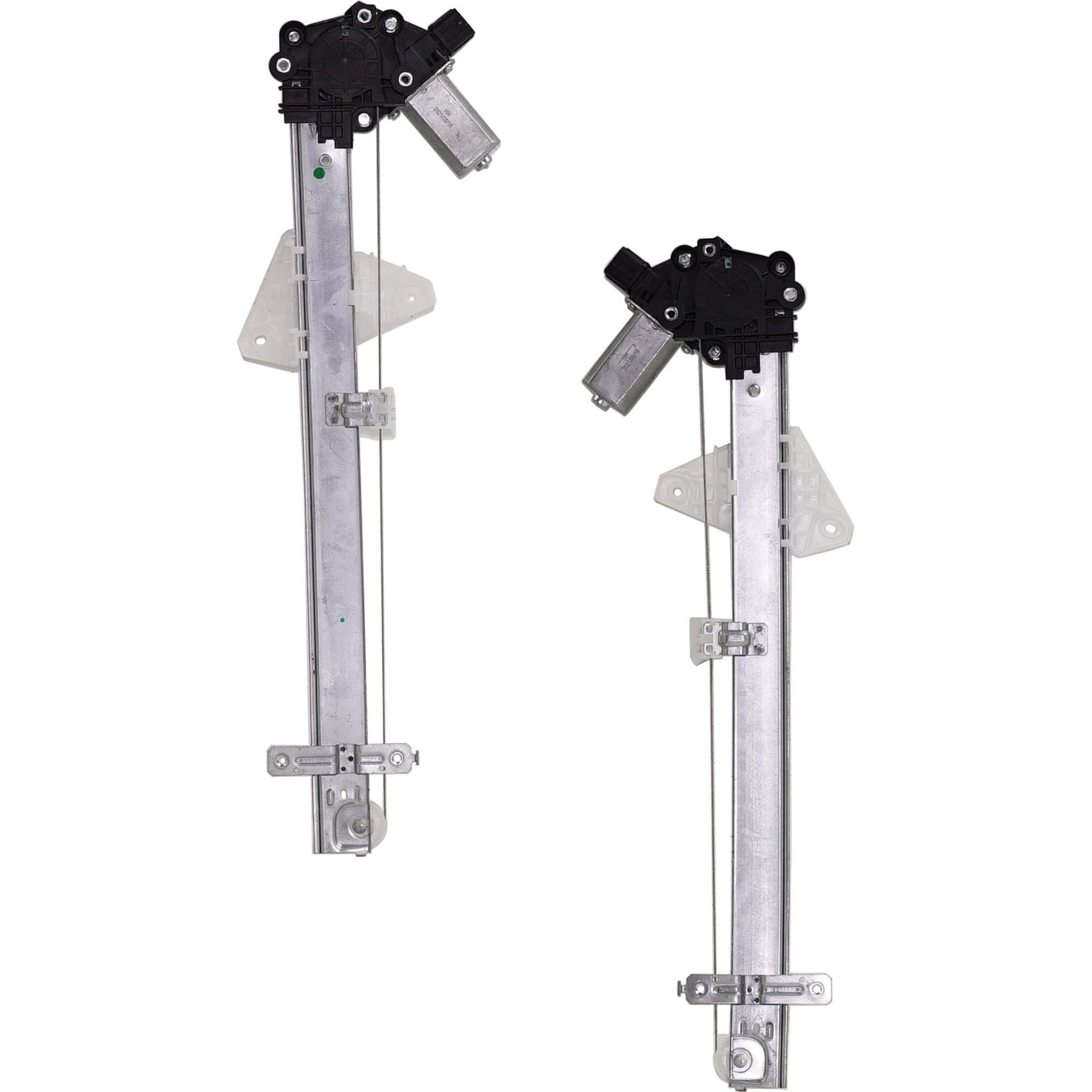 Front, Driver and Passenger Side Power Window Regulator, With Motor