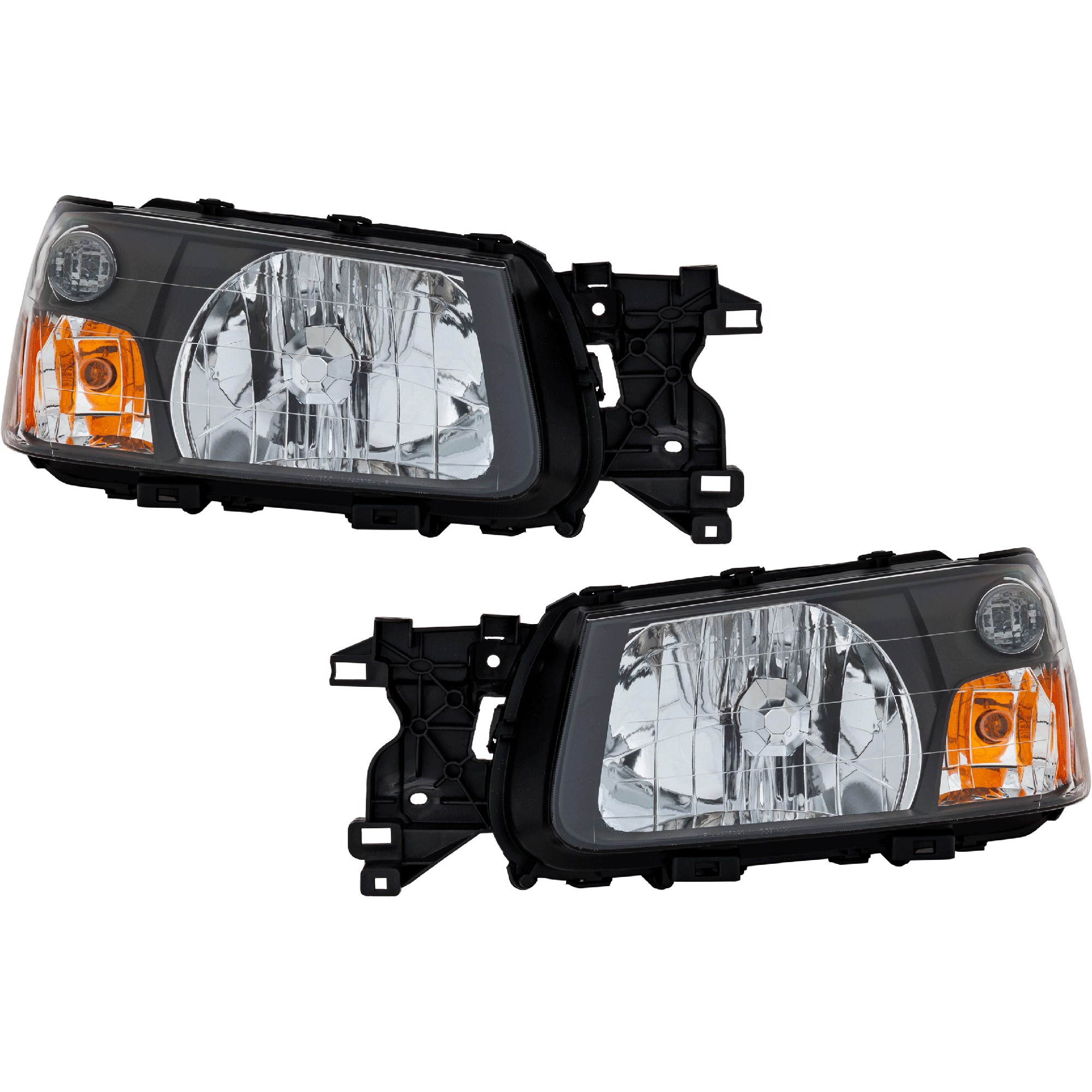 Driver and Passenger Side Halogen Headlight, With bulb(s), OE Comparable Finish