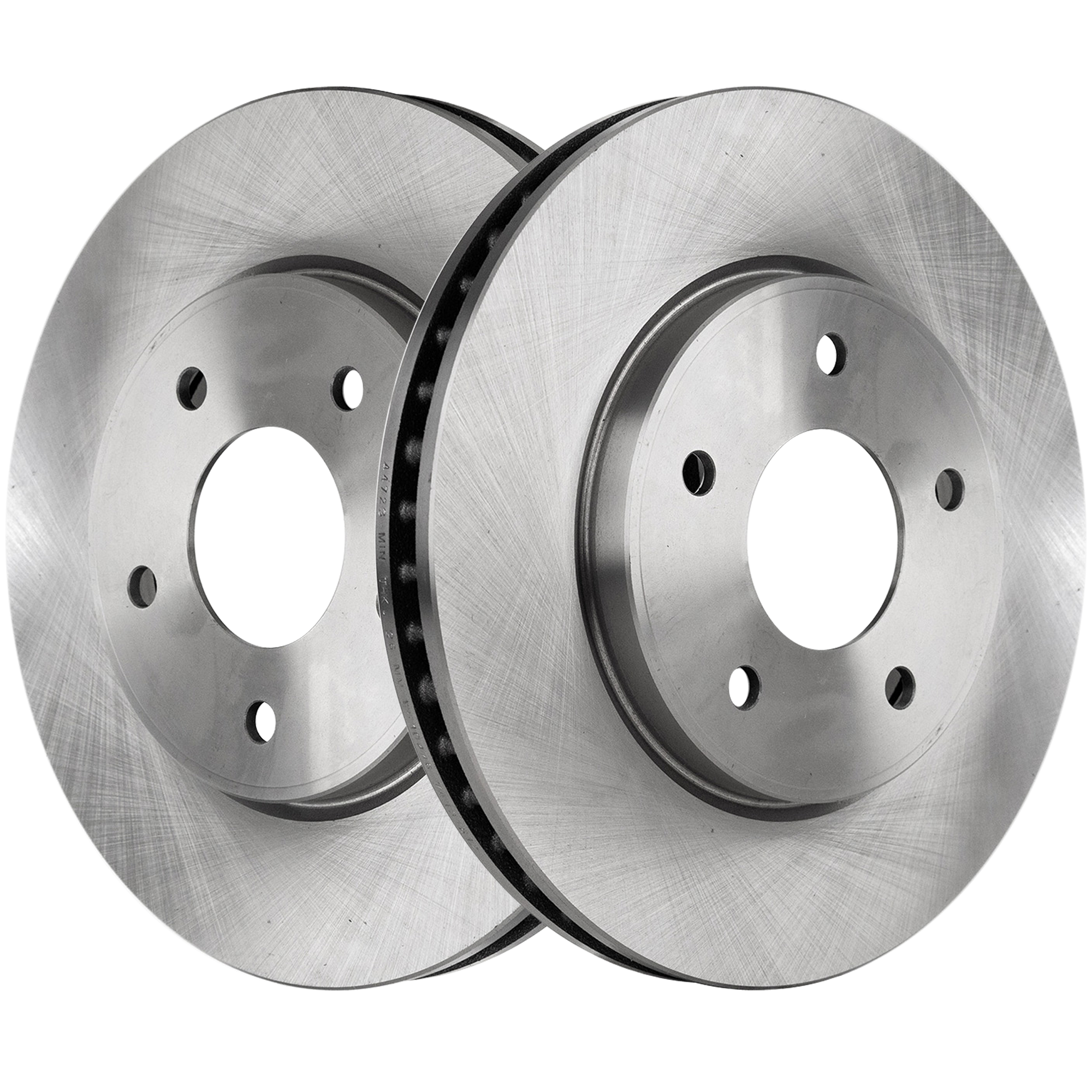 Front Brake Disc, Natural Finish, Plain Surface, Vented, 5 Lugs, 282.6 mm, Pro-Line Series - Image 2